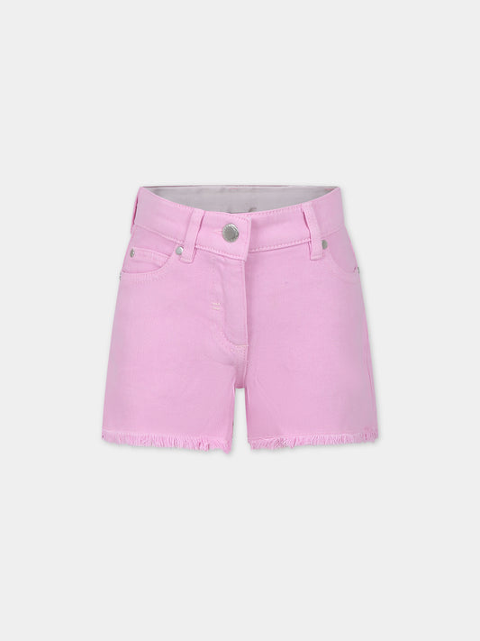 Shorts rosa per neonata con logo,Stella Mccartney Kids,TU6D69 Z0156 50G