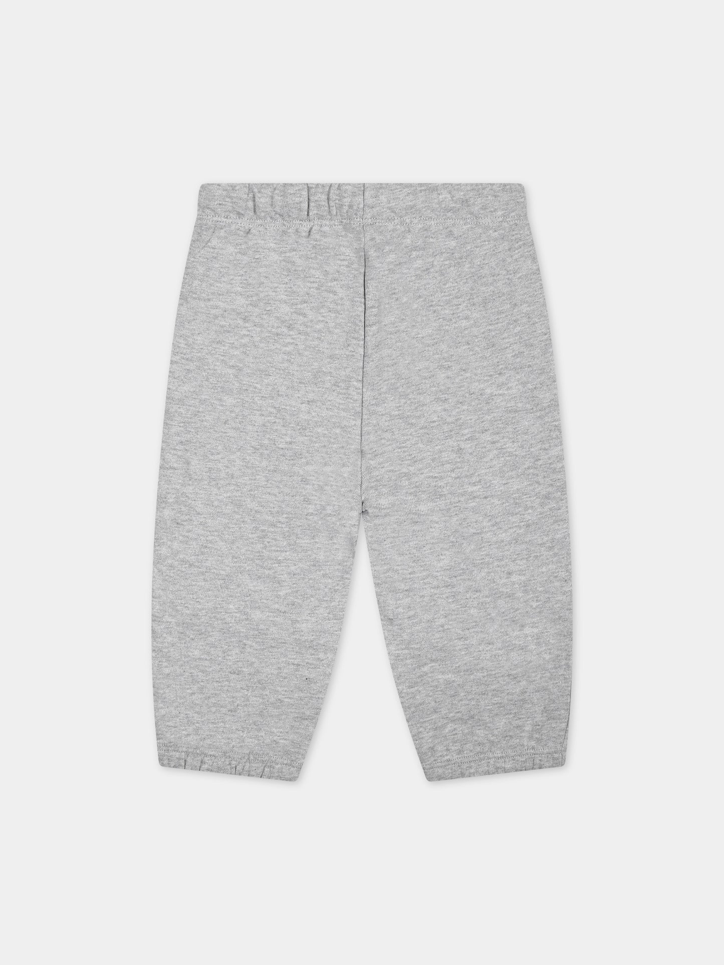 Pantaloni grigi per neonato con stampa pinne di squalo,Stella Mccartney Kids,TU6580 Z0499 807