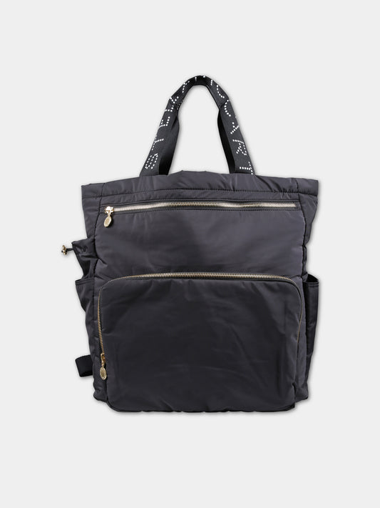 Borsa mamma ner per neonati con logo,Stella Mccartney Kids,TU0B58 Z0179 930