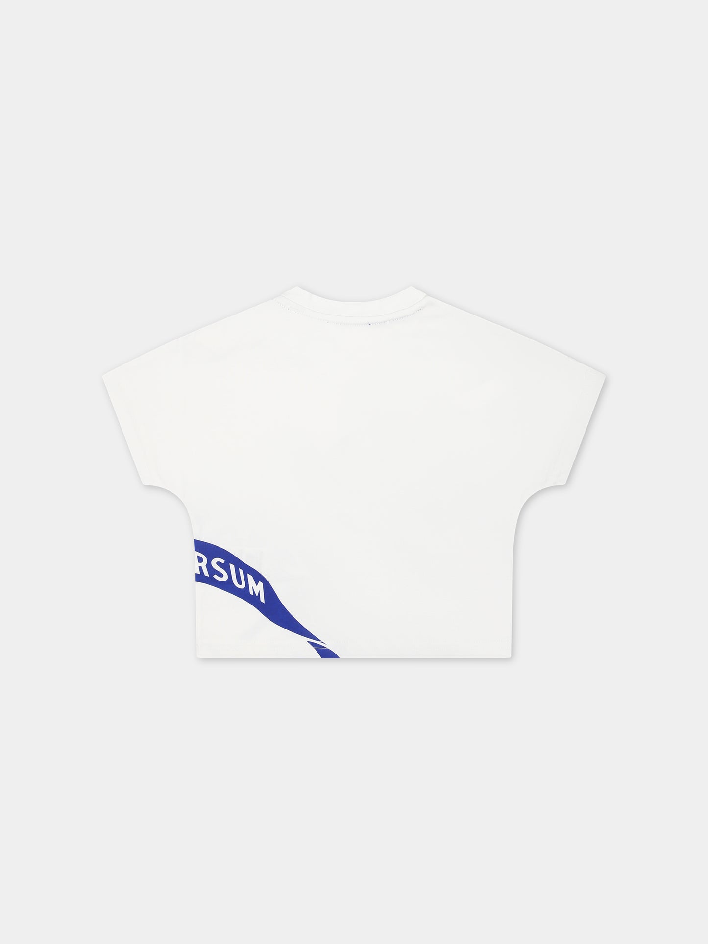 T-shirt bianca per neonata con stampa,Burberry Kids,8078324 B7347