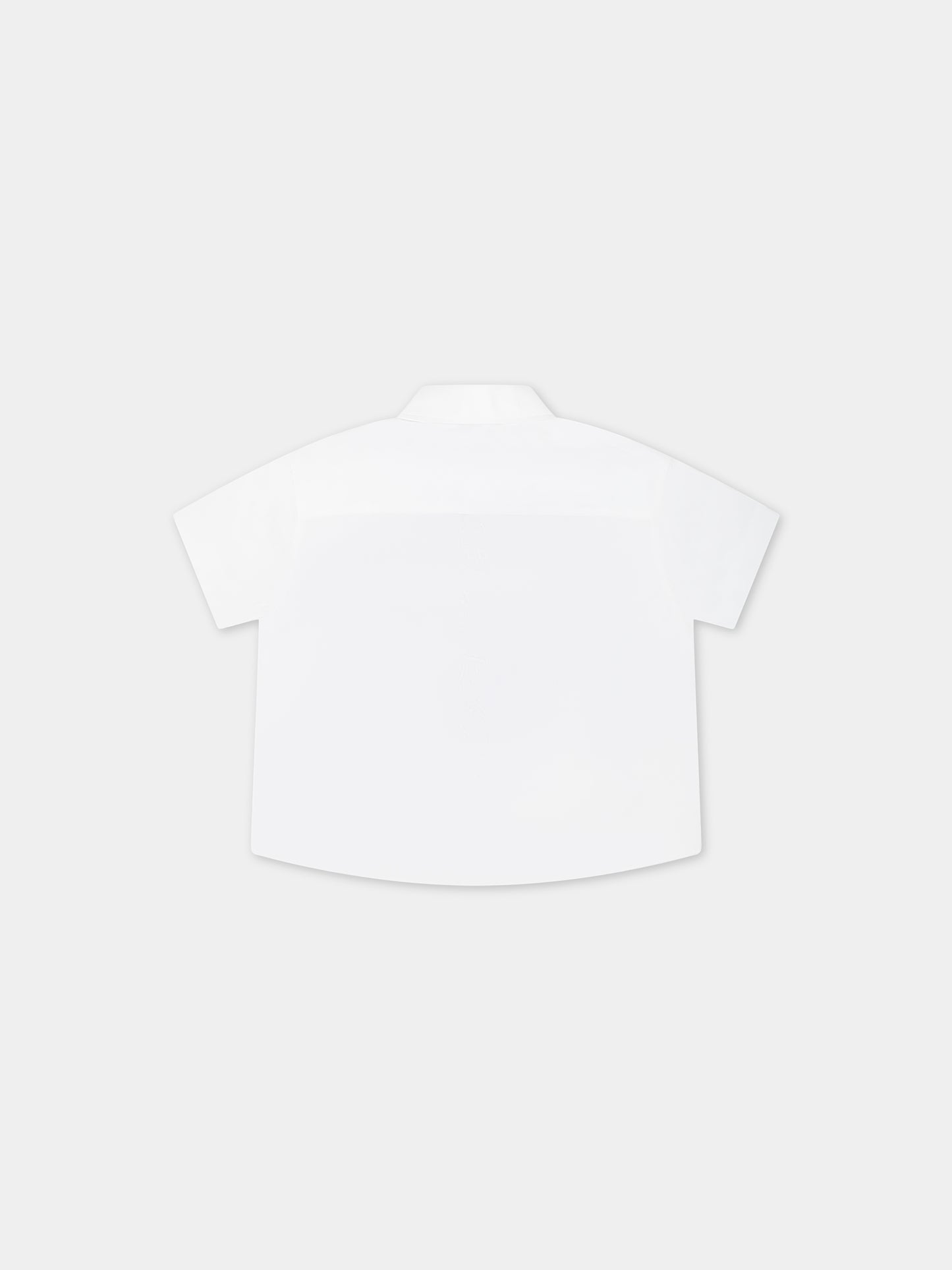 Camicia bianca per neonato con stampa,Burberry Kids,8073364 A1464