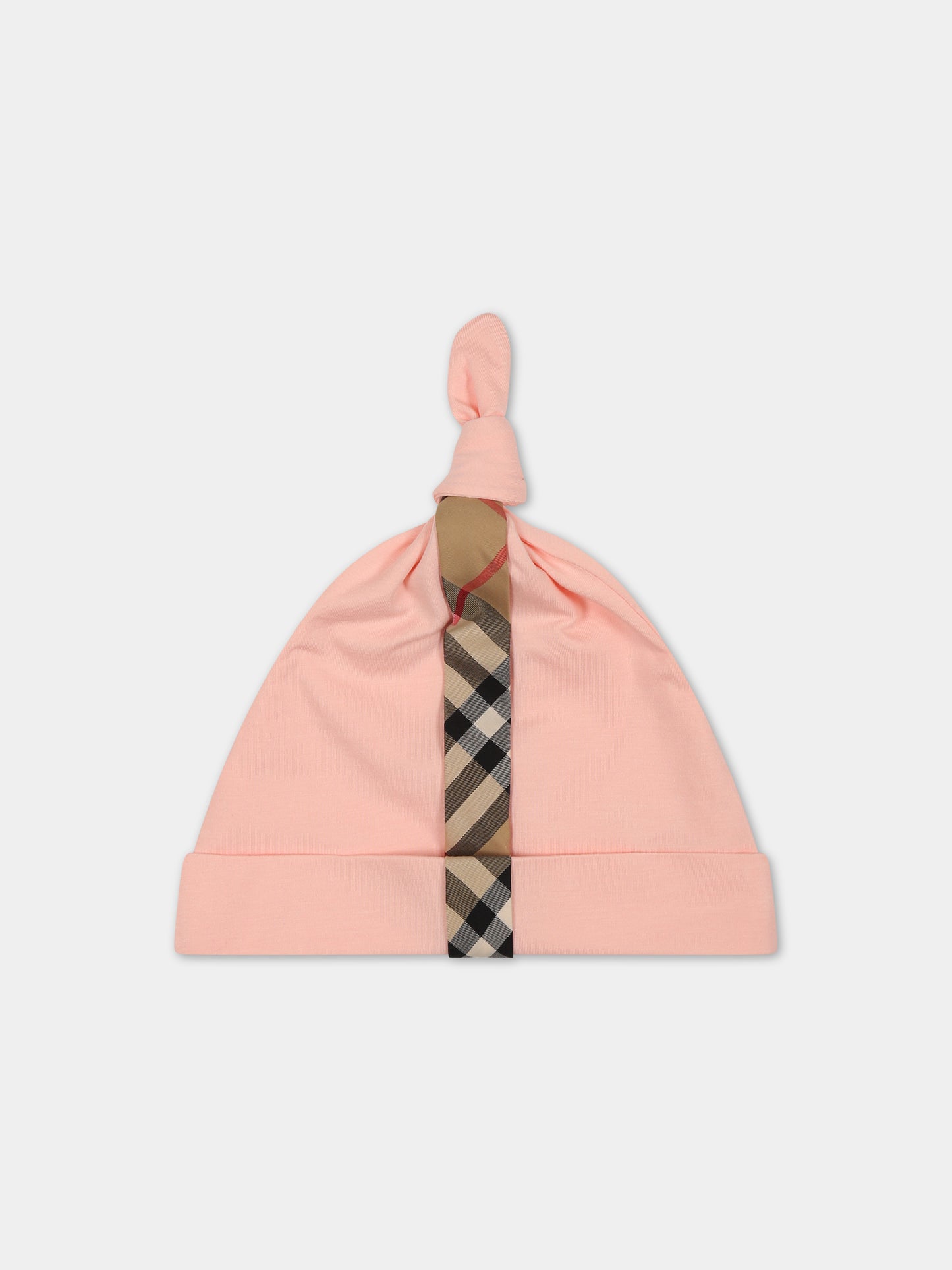 Set rosa per neonata con logo,Burberry Kids,8072046 A4378