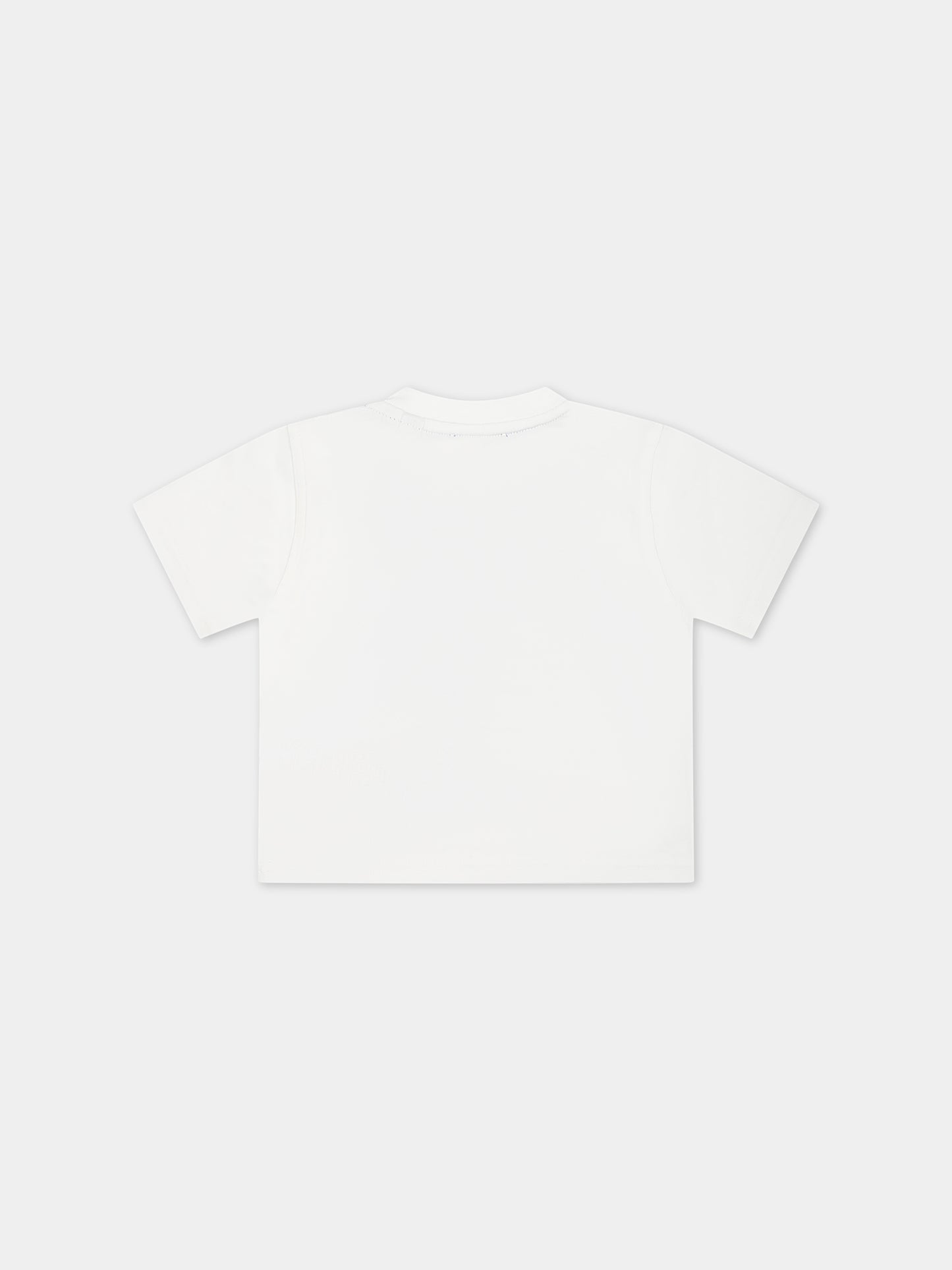 T-shirt bianca per neonato con stampa,Burberry Kids,8078326 B7347