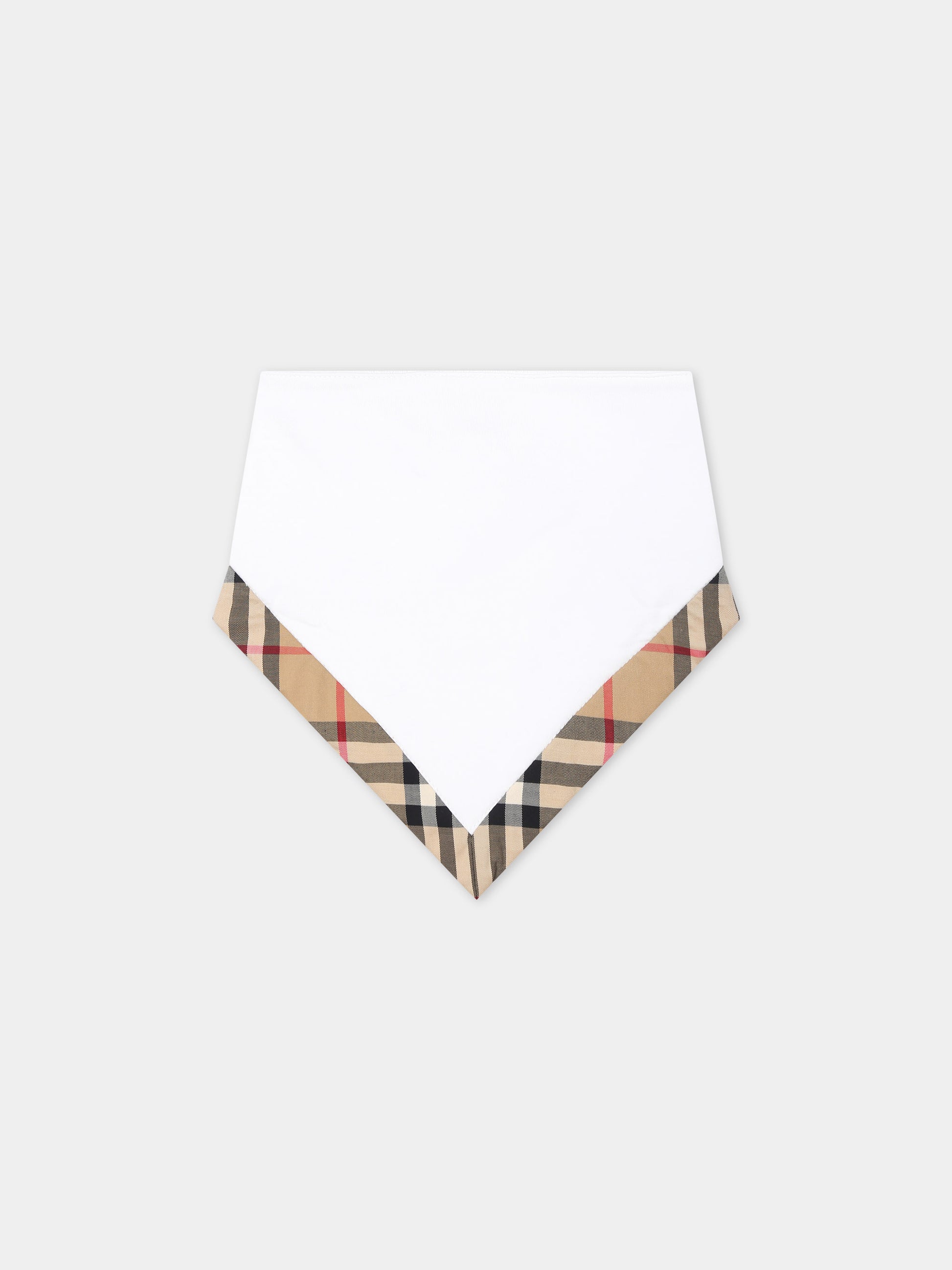 Set bianco per neonati con logo,Burberry Kids,8070264 A1464