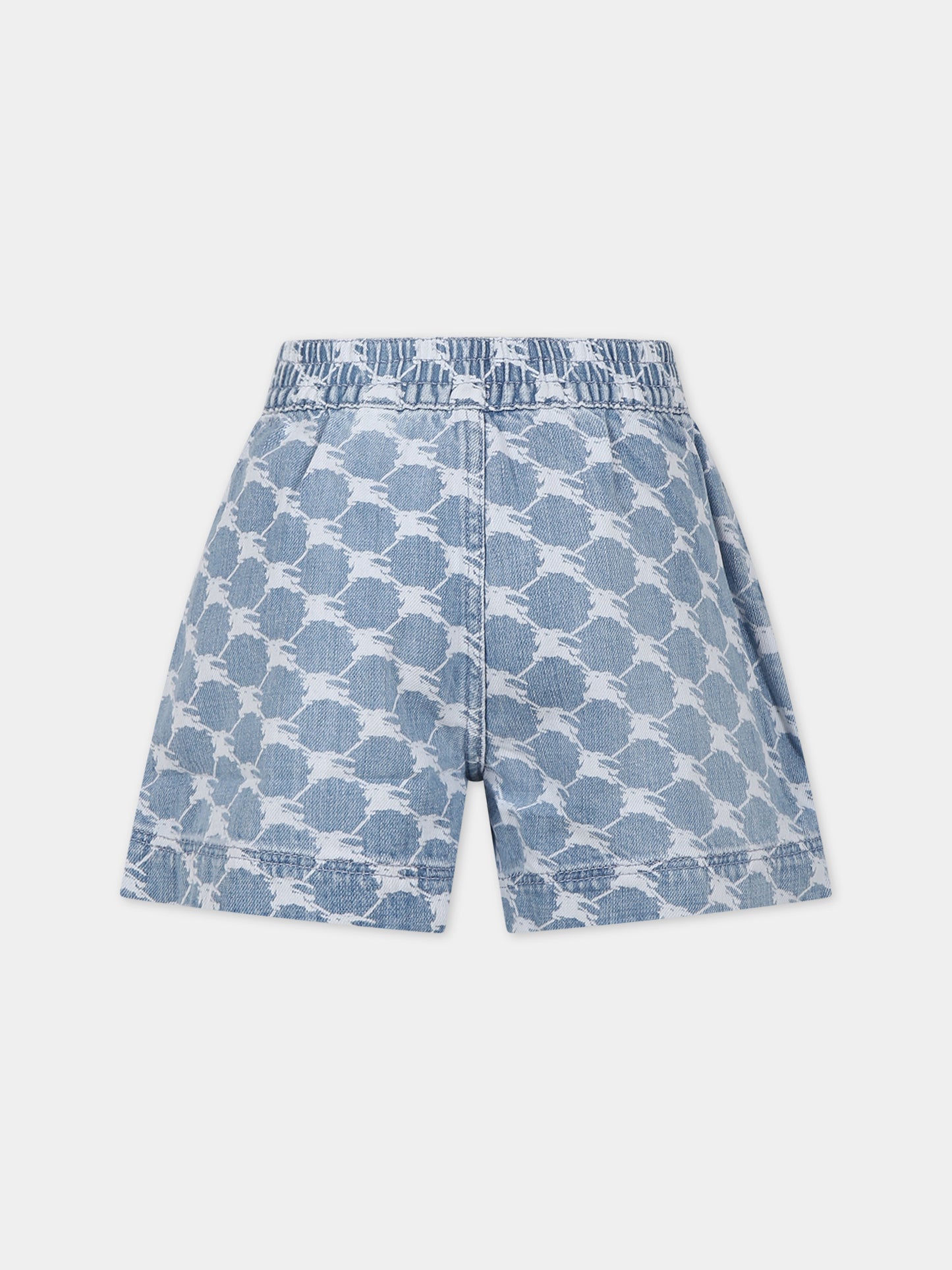 Shorts in denim per bambina con iconico logo all-over.,Burberry Kids,8072984 A1141