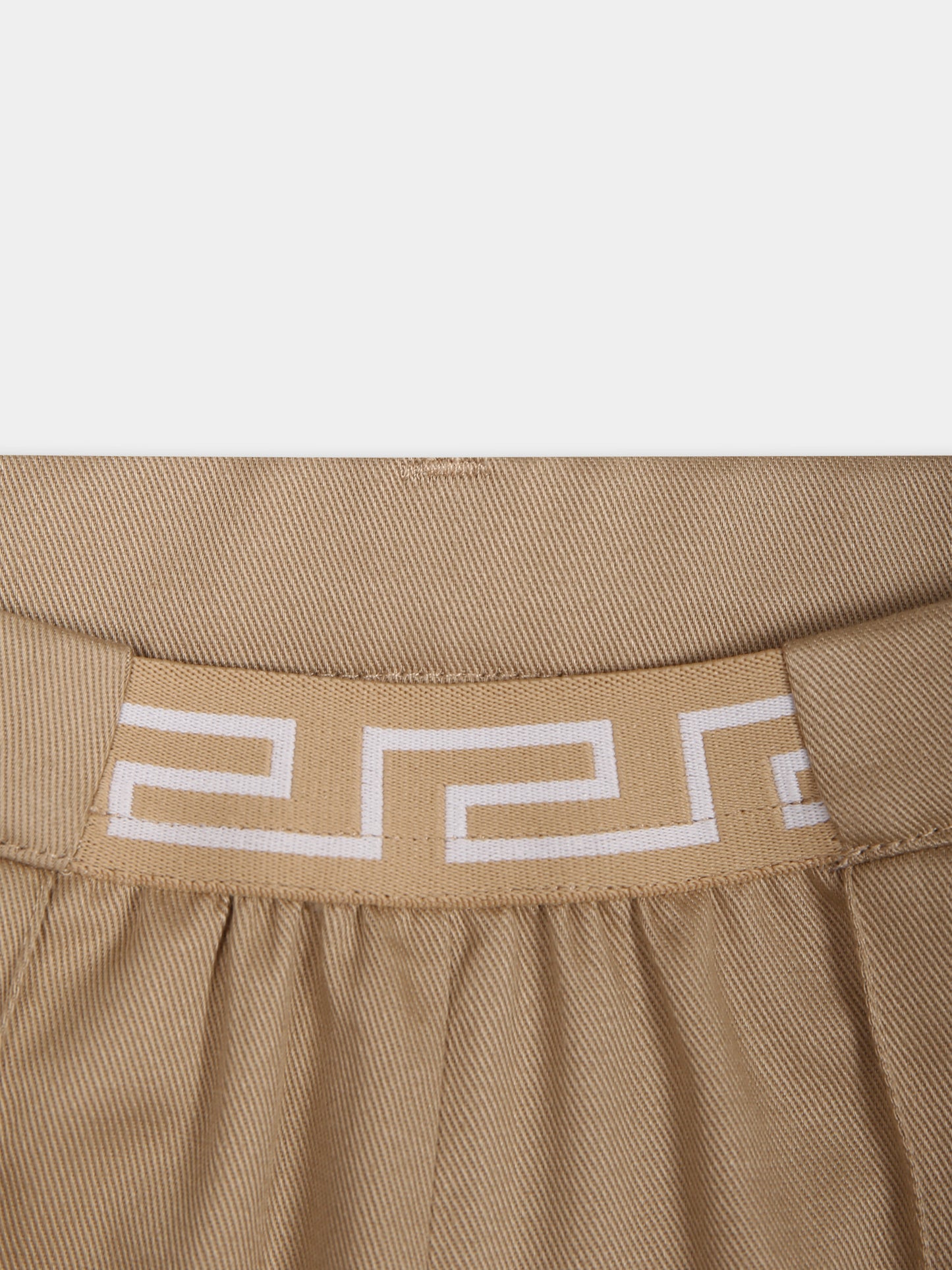 Pantaloni beige per neonato con logo,Versace,1012733 1A09209 1K020