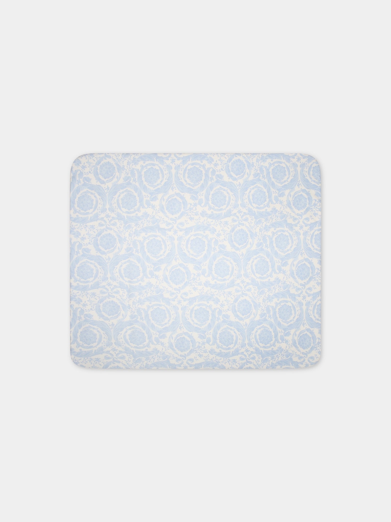 Coperta celeste per neonato con stampa barocco,Versace,1000092 1A09524 2WK10