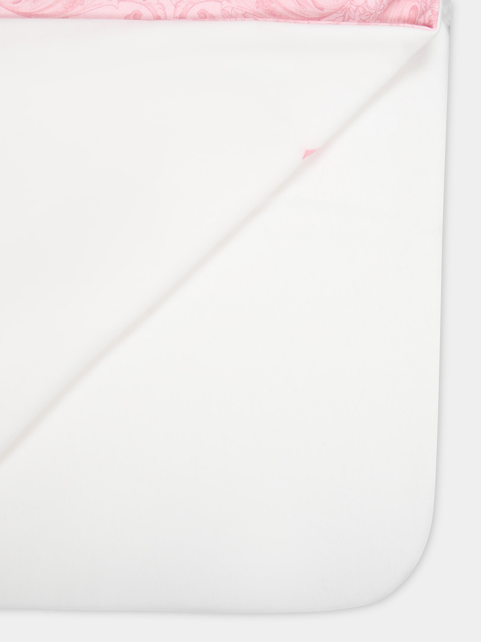 Coperta rosa per neonata con stampa barocco,Versace,1000092 1A09524 2WK80