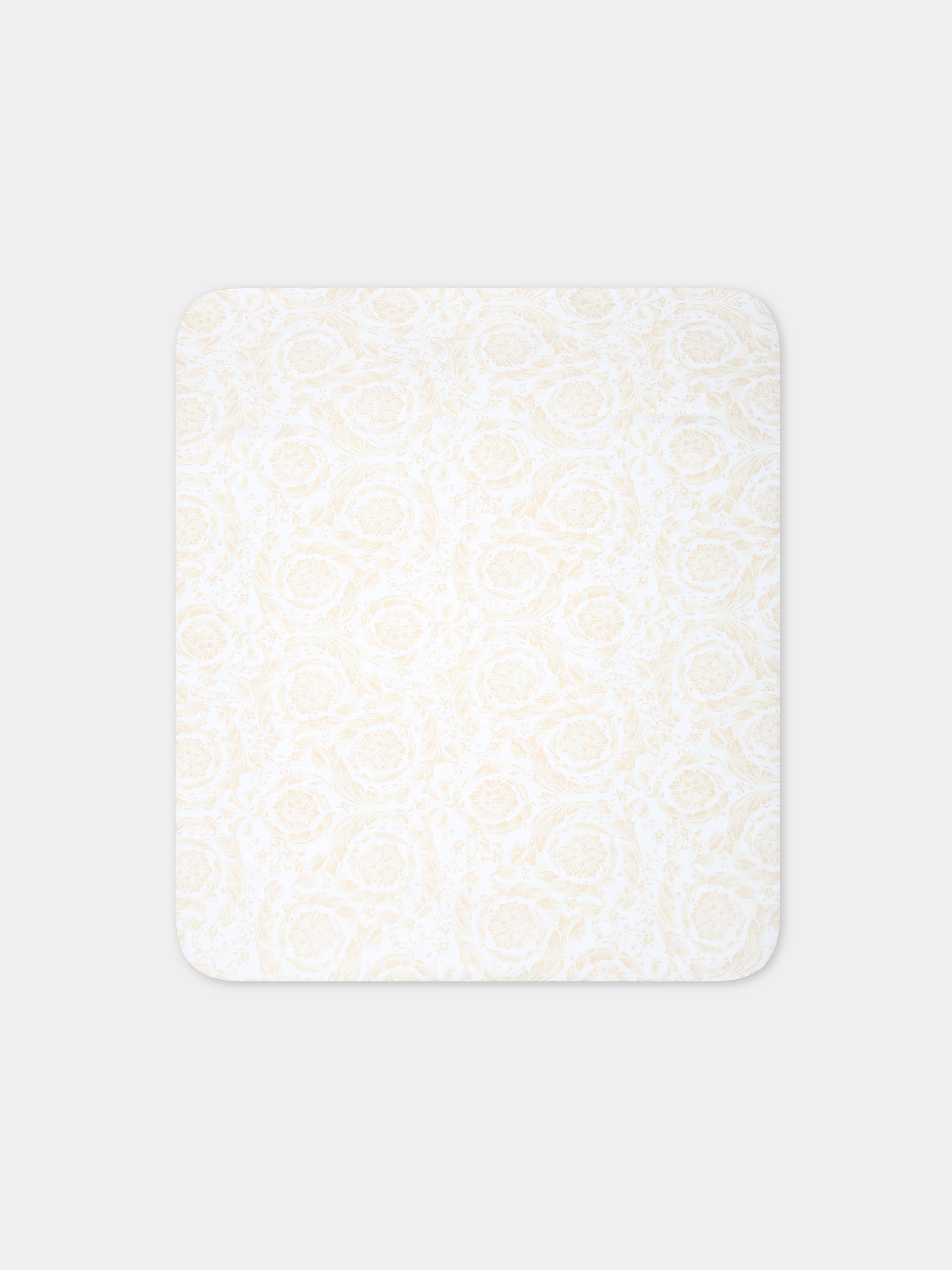 Coperta beige per neonata con stampa barocco,Versace,1000092 1A09524 2WJ70