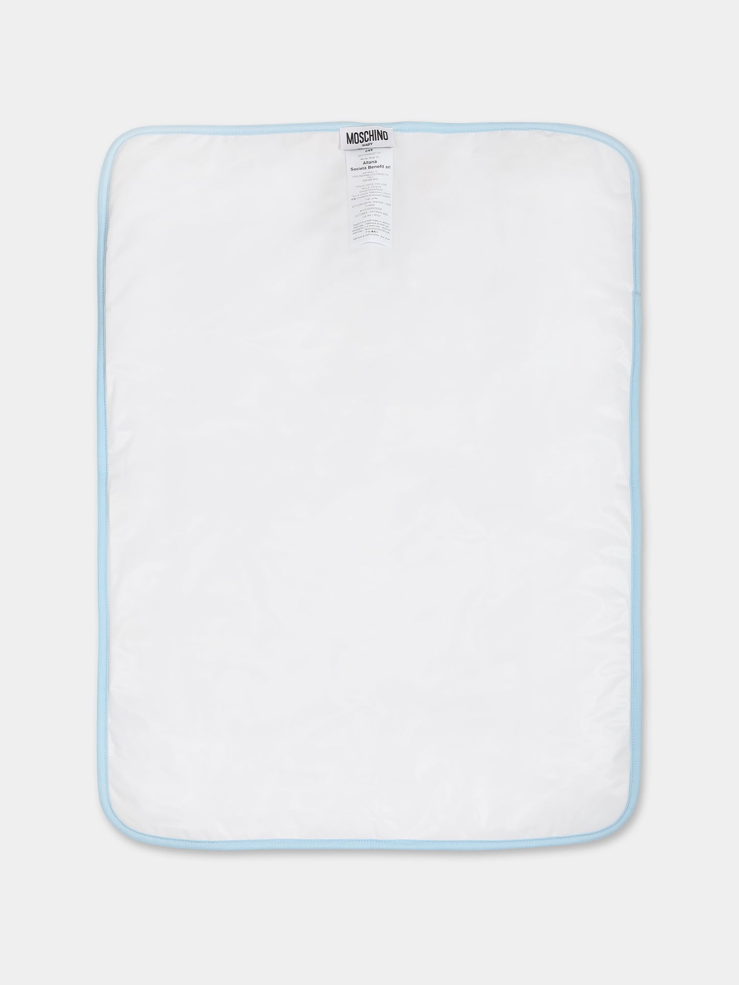 Borsa mamma celeste per neonato con Teddy Bears,Moschino Kids,MSX03D LCB34 84495