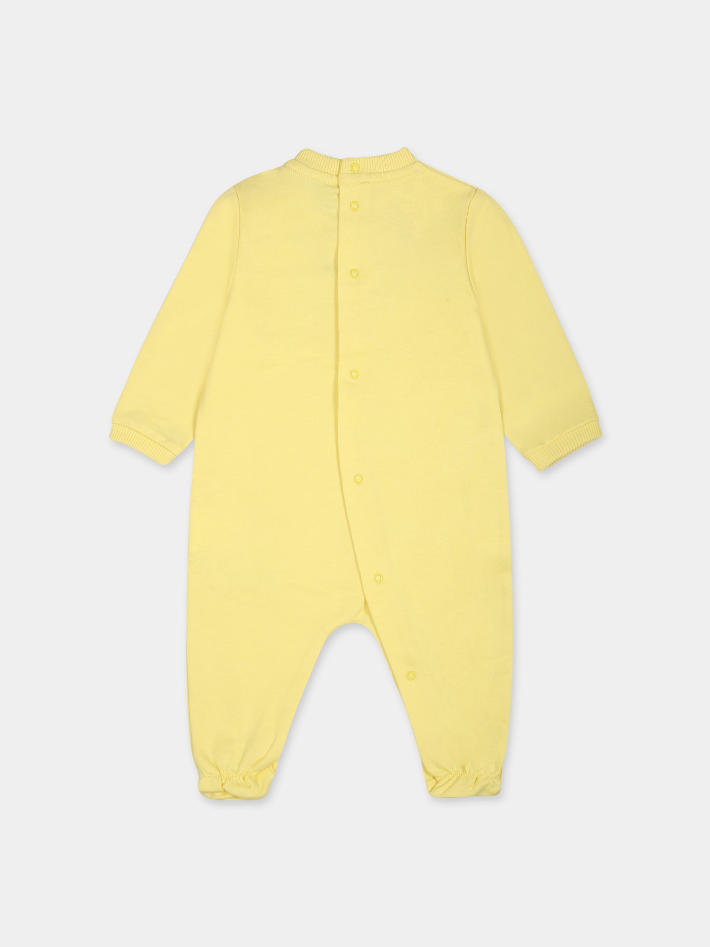 Tutina gialla per neonati con logo,Moschino Kids,MUT03C LCA19 50230