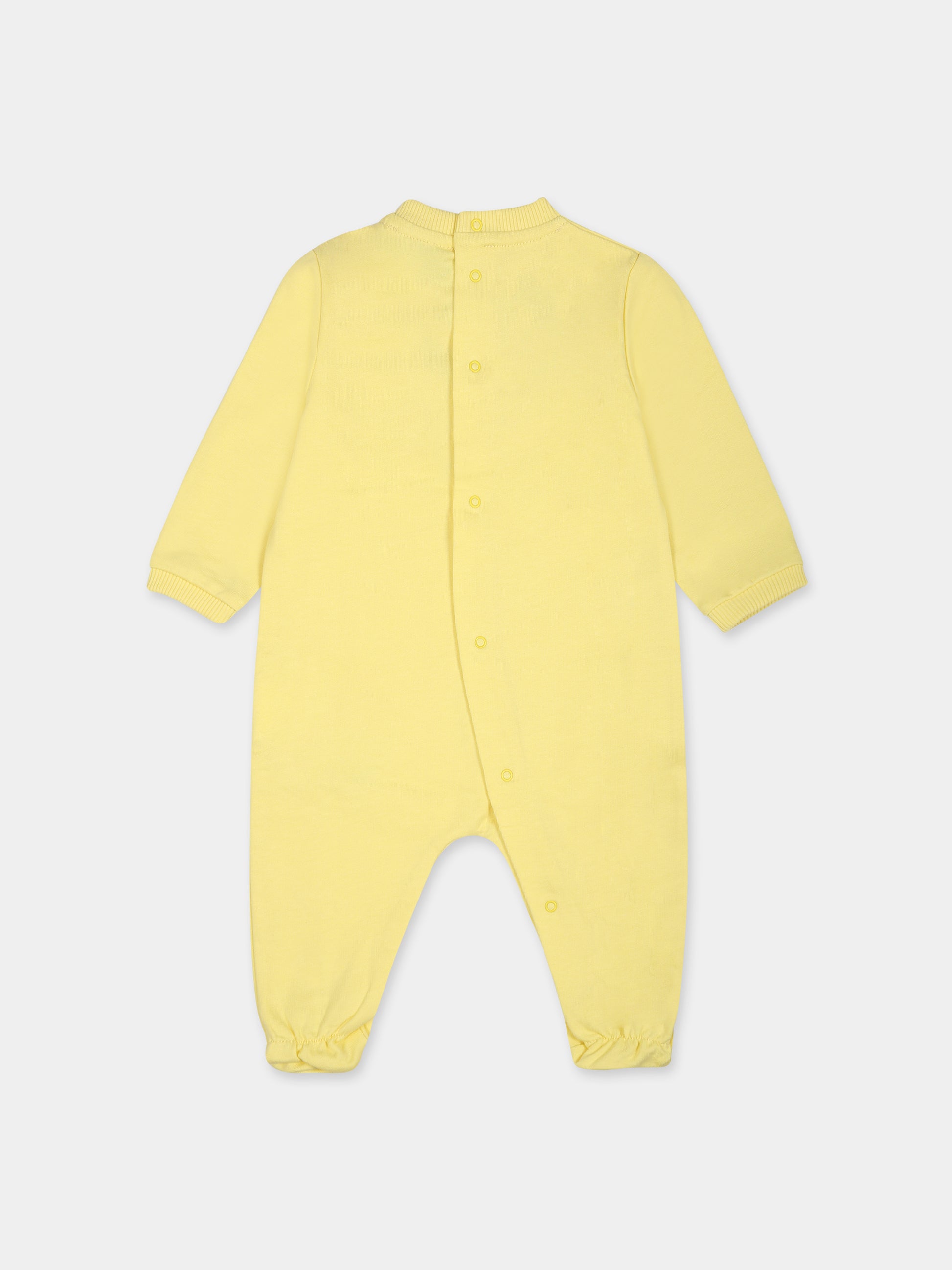 Tutina gialla per neonati con logo,Moschino Kids,MUT03C LCA19 50230