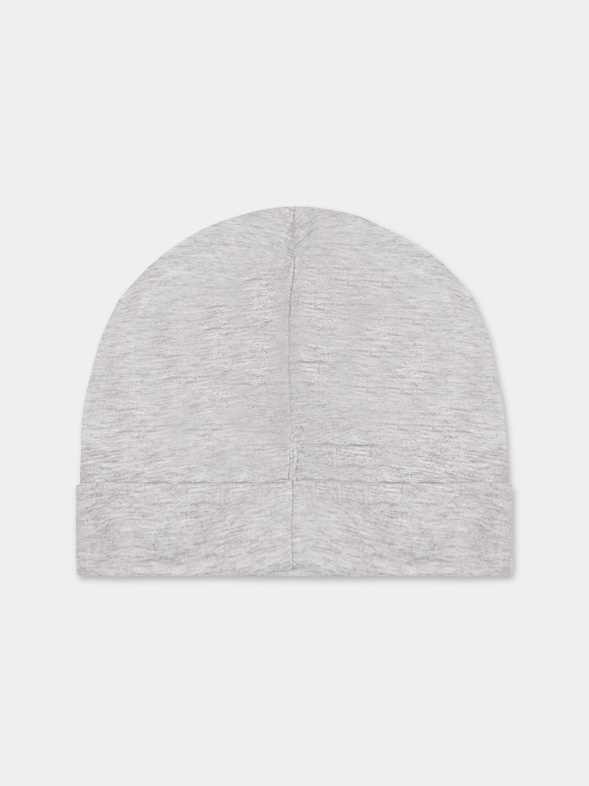 Cappello grigio per neonati con Teddy bear e logo,Moschino Kids,MVX031 LAA03 60926