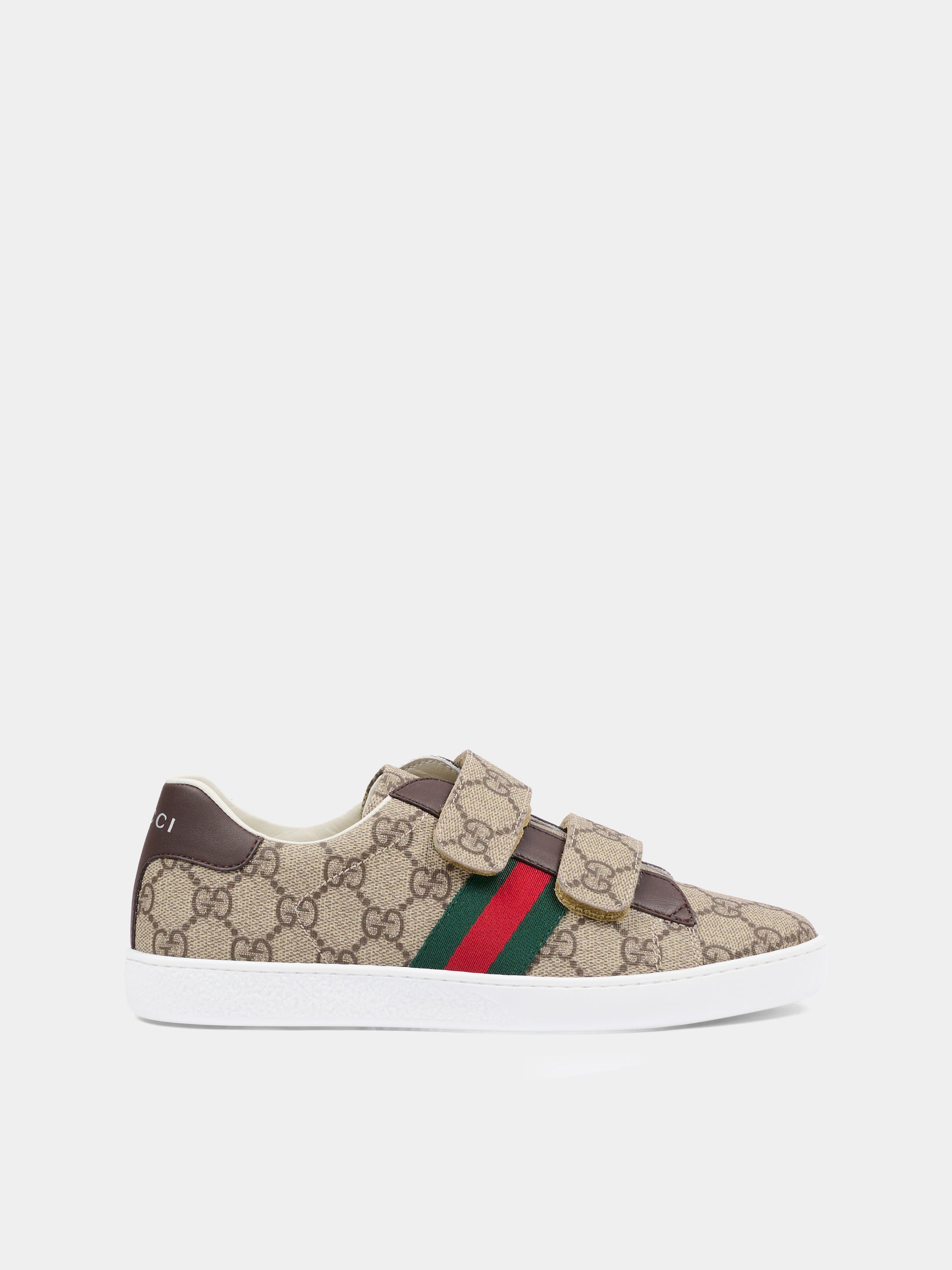 Sneakers Ace marroni per bambini con logo GG all-over,Gucci Kids,463091 FACYF 9753