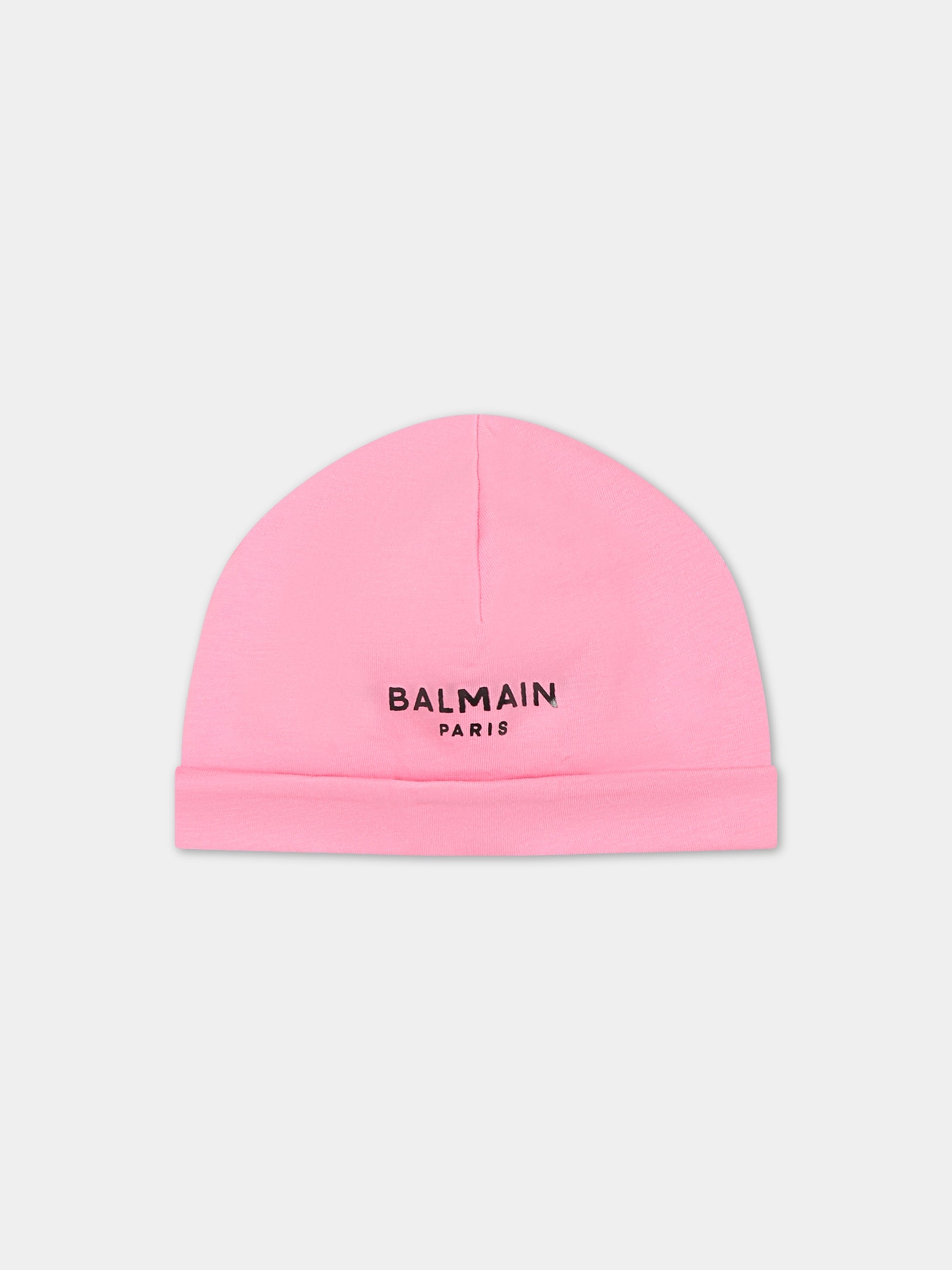 Set rosa per neonata con logo,Balmain Kids,BSB010 Z0082 550