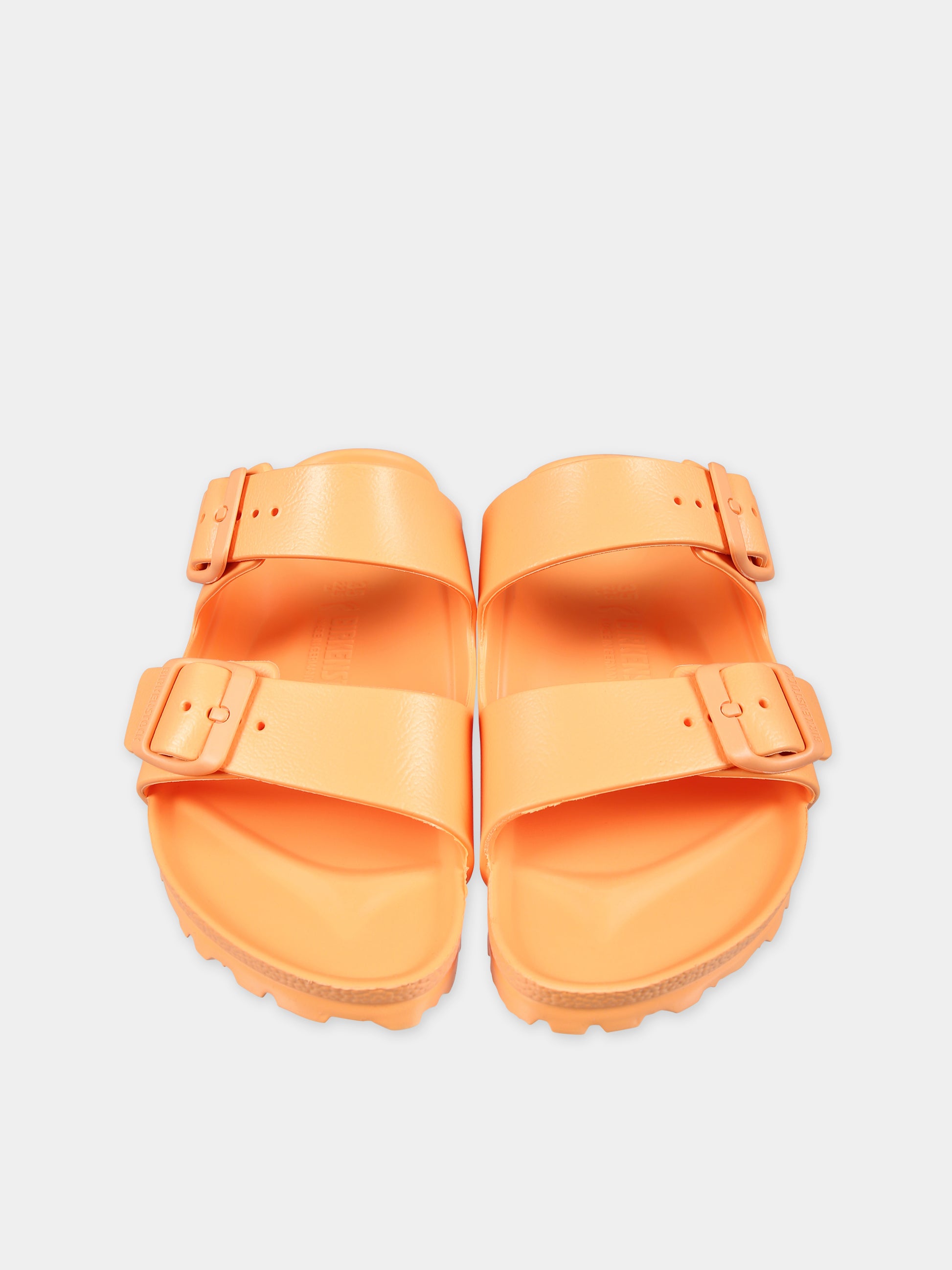 Ciabatte arancioni Arizona Eva per bambini con logo,Birkenstock,1025586 PAPAYA