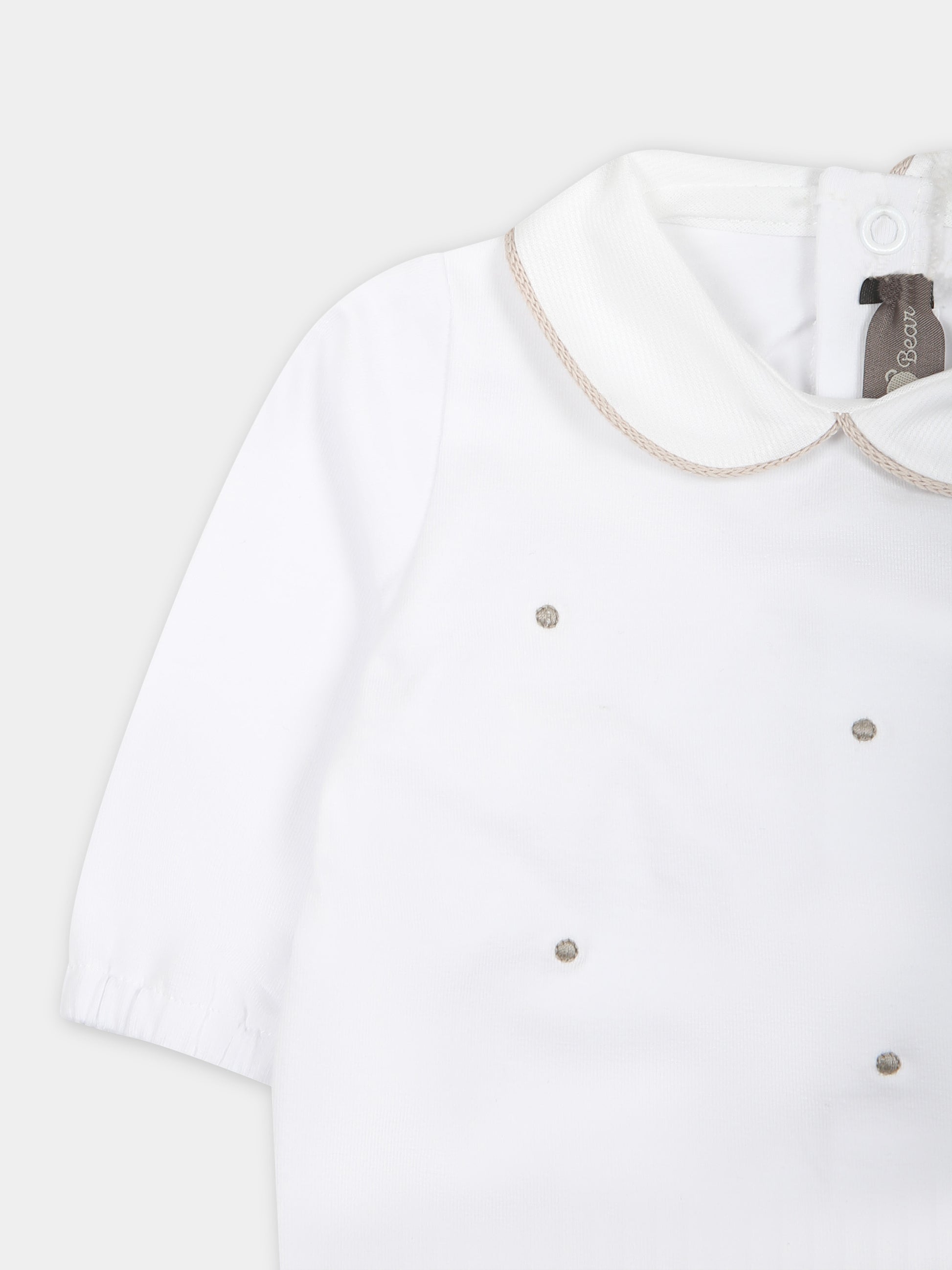 Tutina bianca per neonati,Little Bear,8047 BIANCO/CORDA