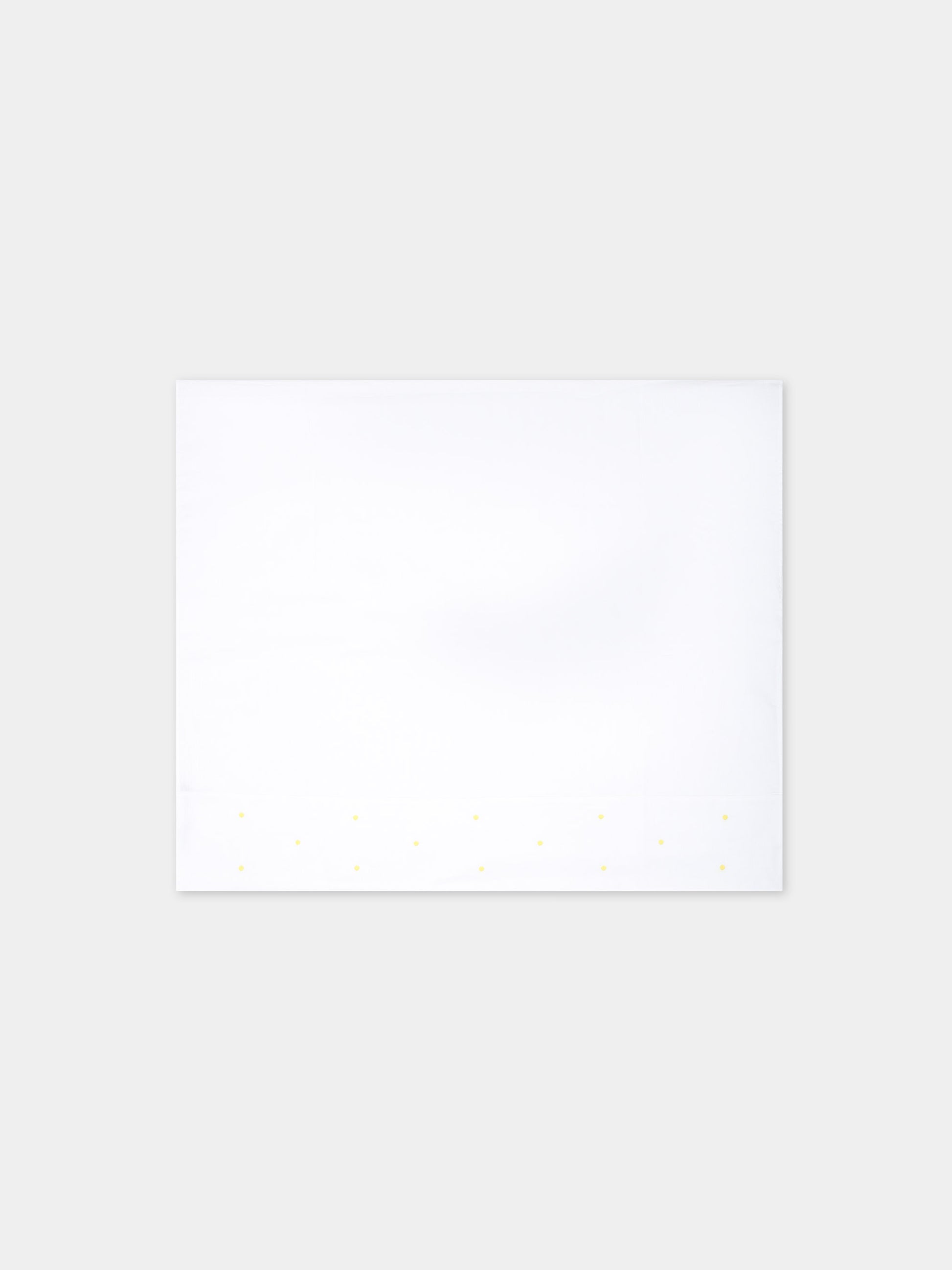 Lenzuolo bianco per neonati con pois gialli,Little Bear,2040 BIANCO/GIALLO