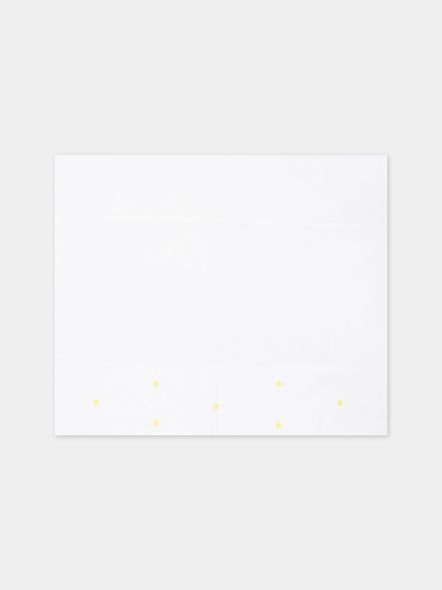 Lenzuolo bianco per neonati con pois gialli,Little Bear,2040 BIANCO/GIALLO