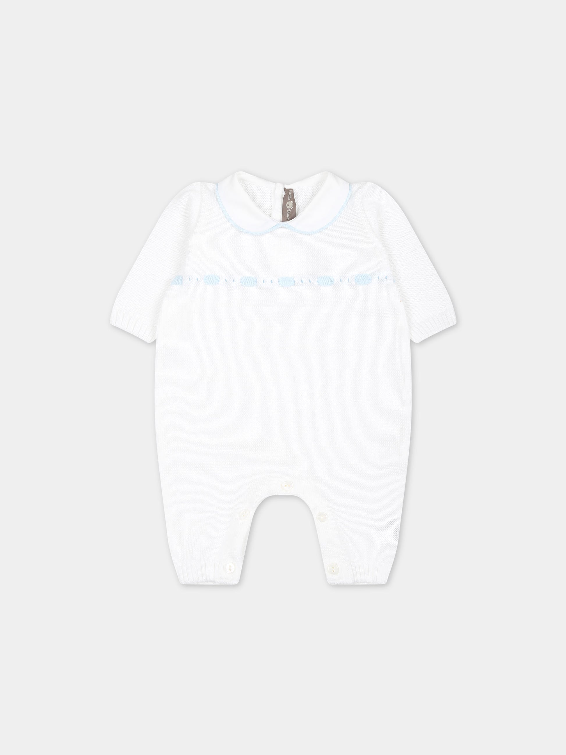 Tutina bianca per neonato,Little Bear,8111 BIANCO/CIELO