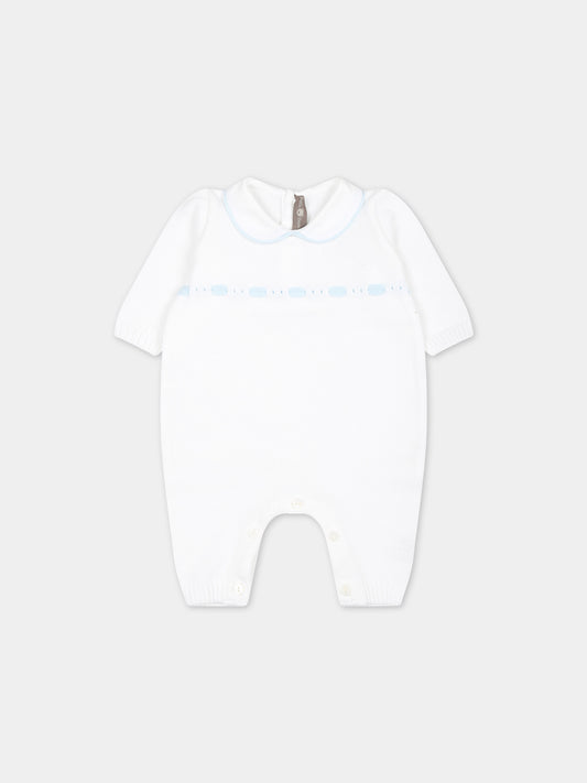 Tutina bianca per neonato,Little Bear,8111 BIANCO/CIELO