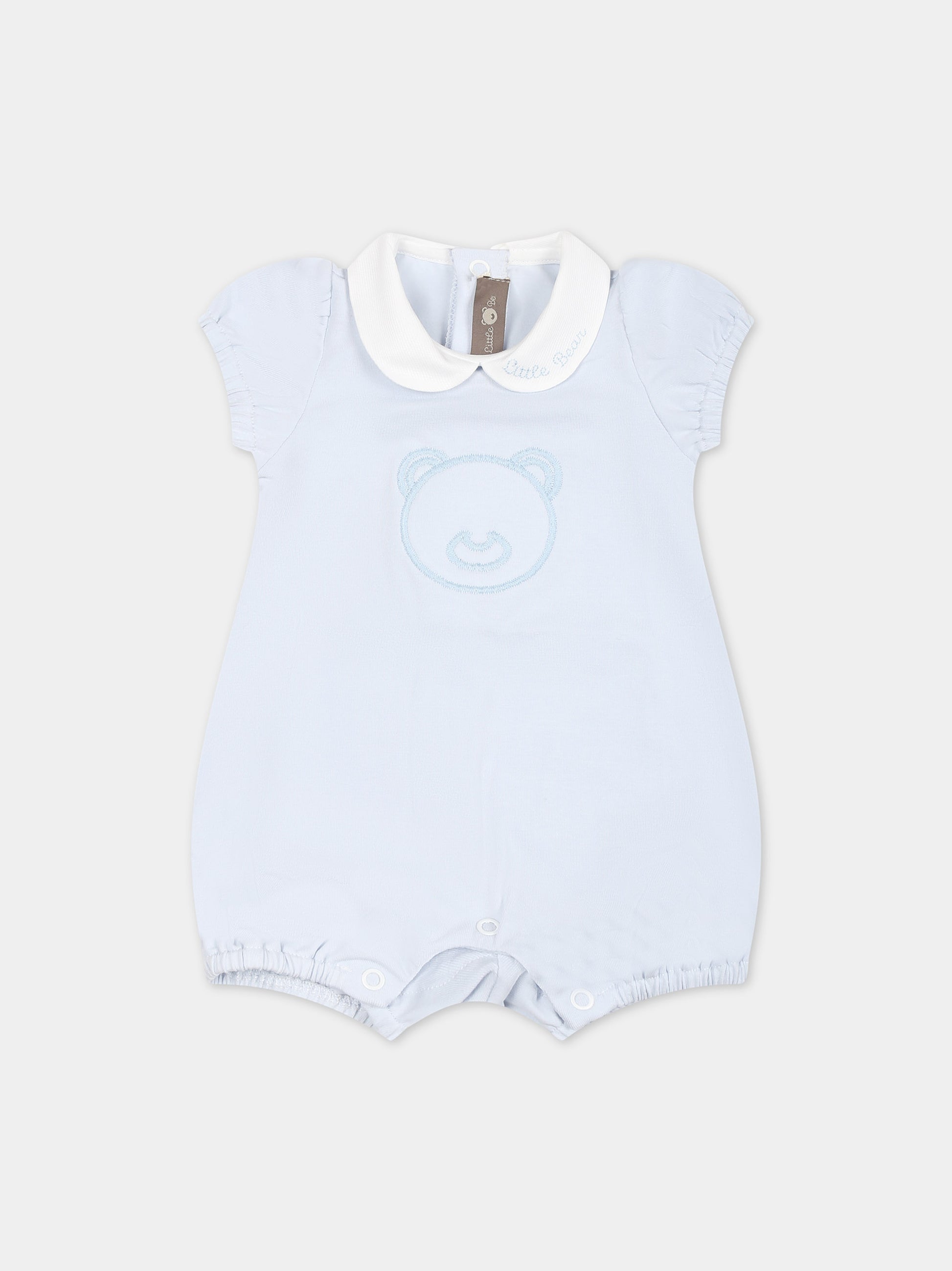 Pagliaccetto celeste per neonato con orso,Little Bear,8050 CIELO