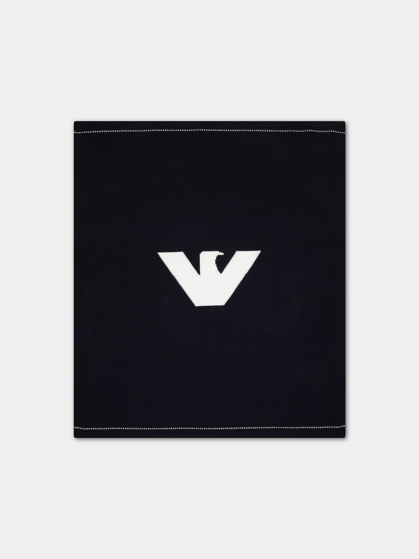 Coperta blu per neonato con iconico aquilotto,Armani Junior,3DN850 NM0BZ 0920