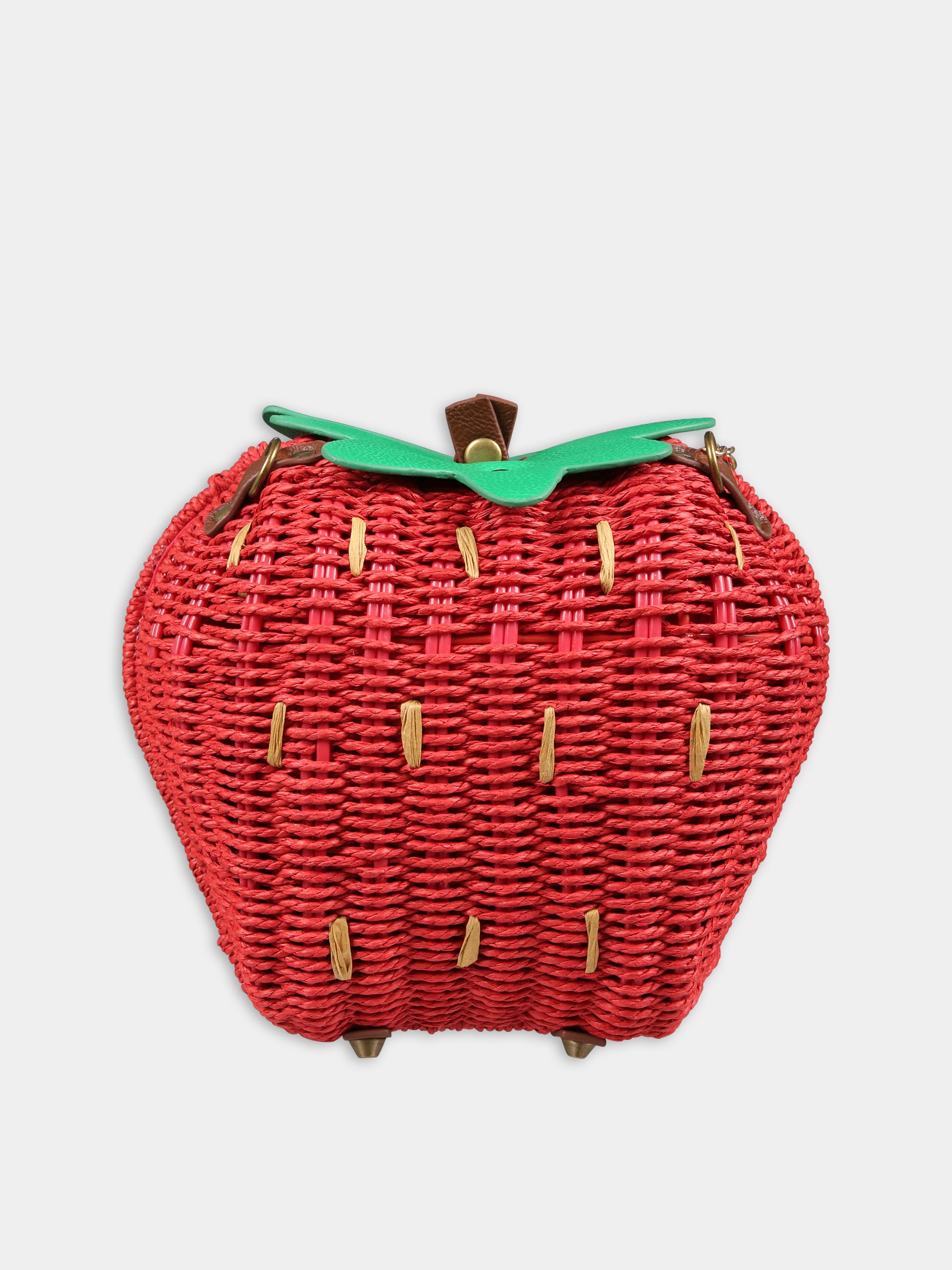 Borsa rossa per bambina con margherite,Monnalisa,19C008 3778 0344