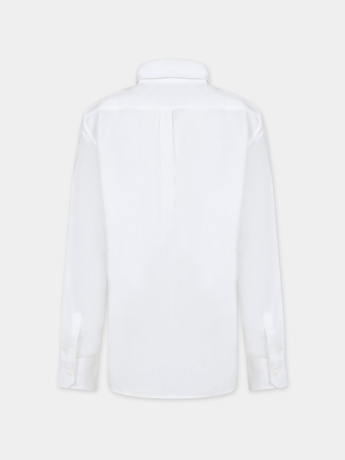 Camicia bianca per bambino con iconico monogramma,Dolce & Gabbana Kids,L43S23 FJ5GU W0800