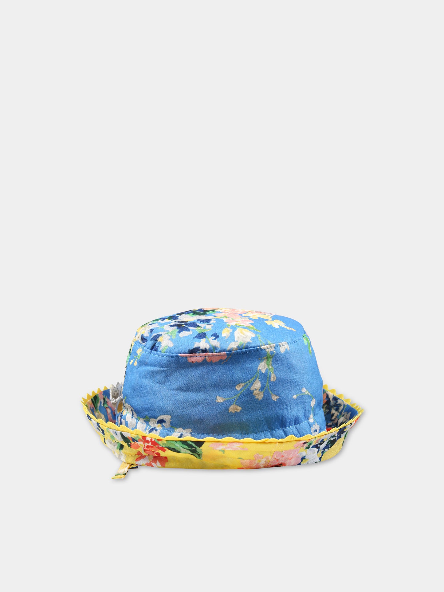 Cloche gialla reversibile per bambina con stampa all-over,Zimmermann,1887RS24 YELLOW FLORAL