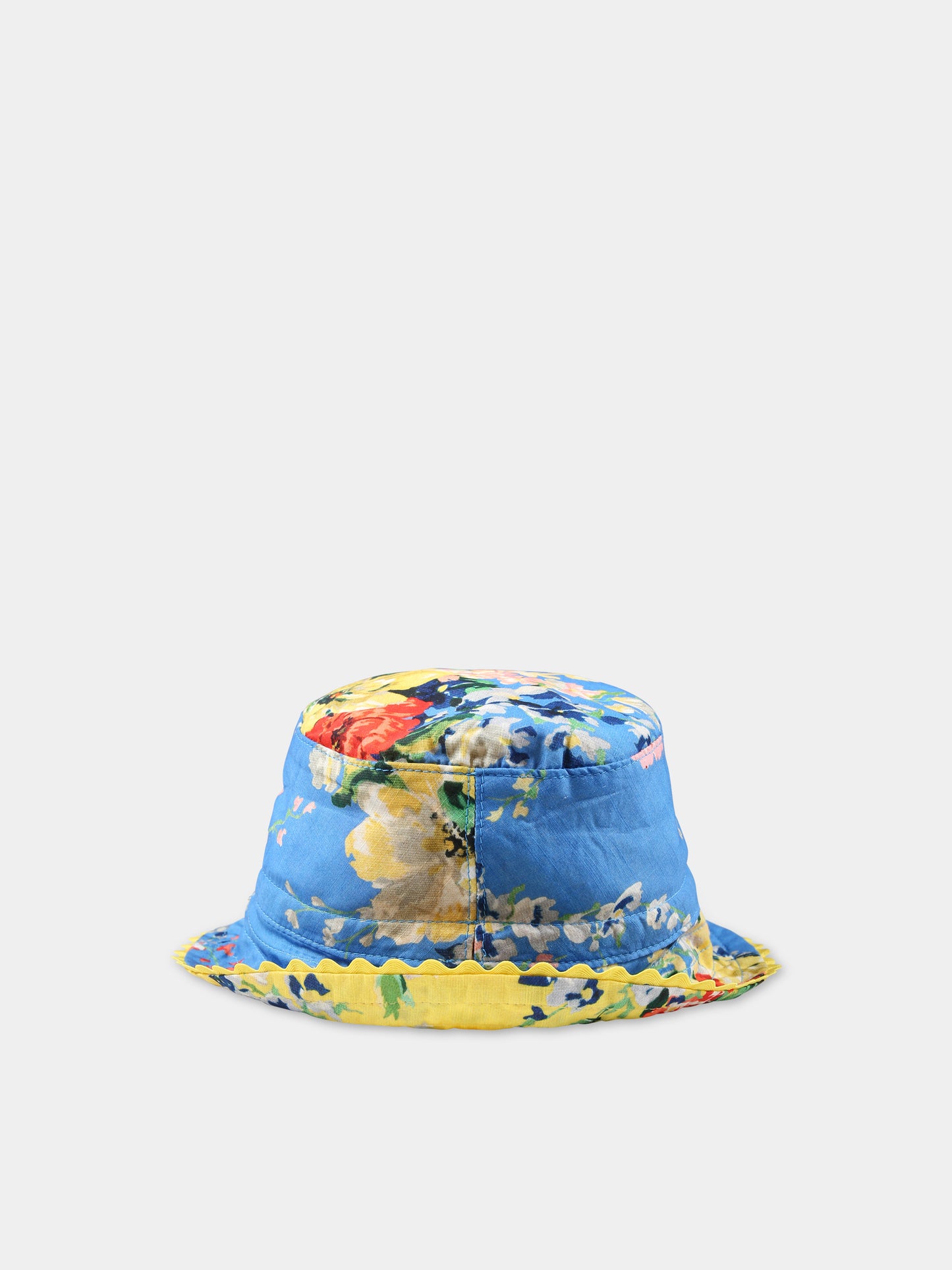 Cloche gialla reversibile per bambina con stampa all-over,Zimmermann,1887RS24 YELLOW FLORAL
