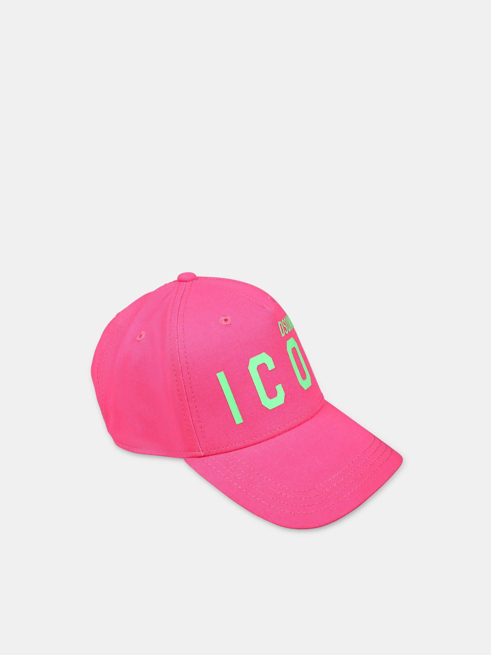 Cappello fucsia per bambino con logo,Dsquared2,DQ2429 D0A9J D2F222U DQ318