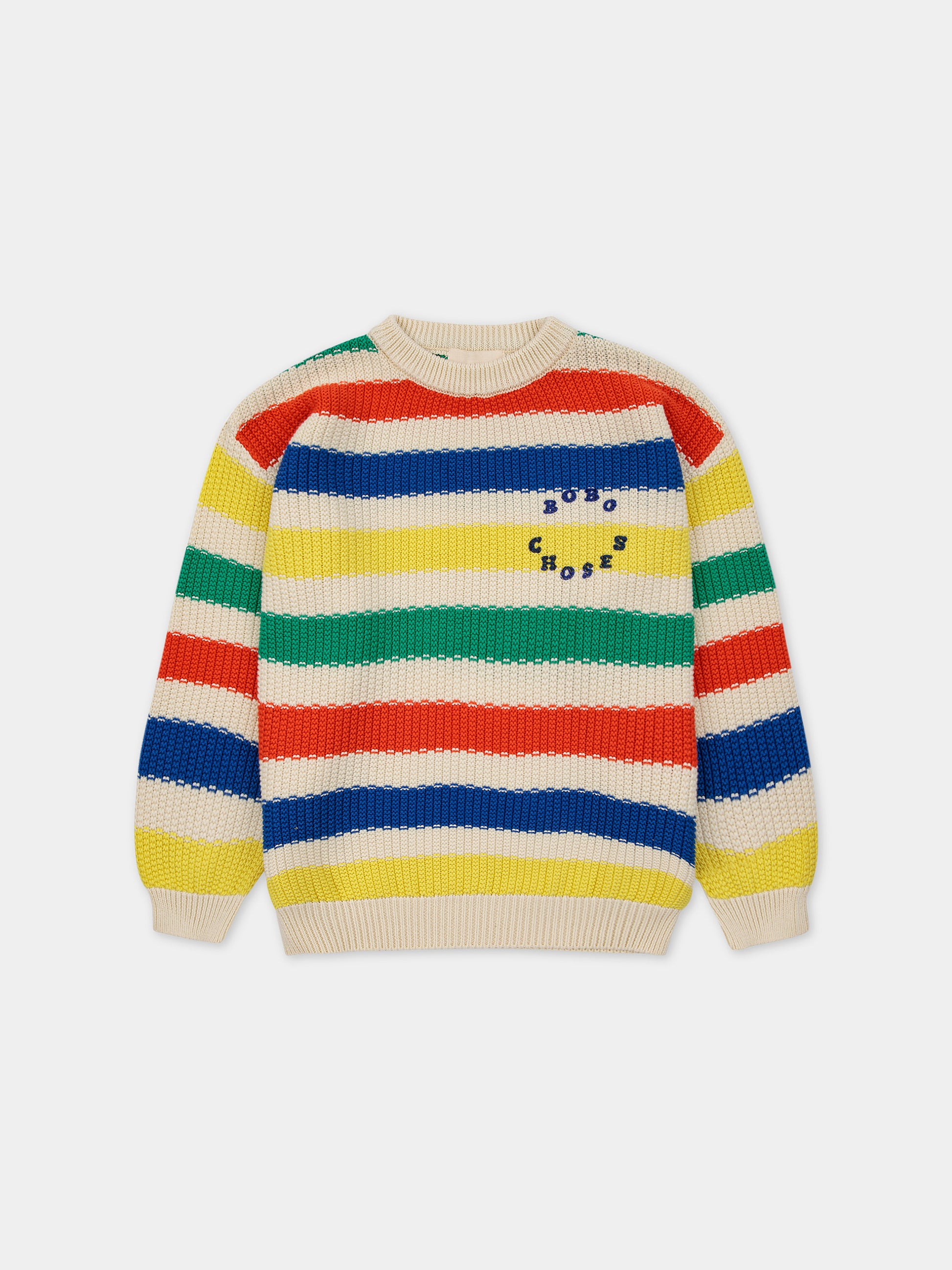 Maglione multicolor per bambini con righe,Bobo Choses,124AC135