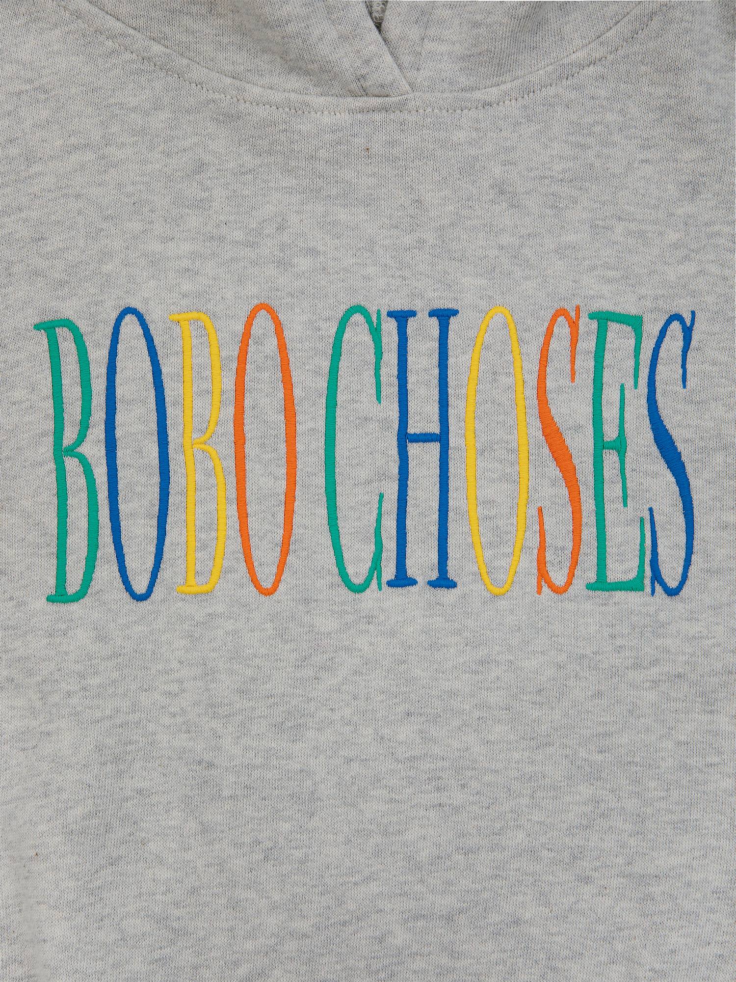 Felpa grigia per bambini con logo multicolor,Bobo Choses,124AC055