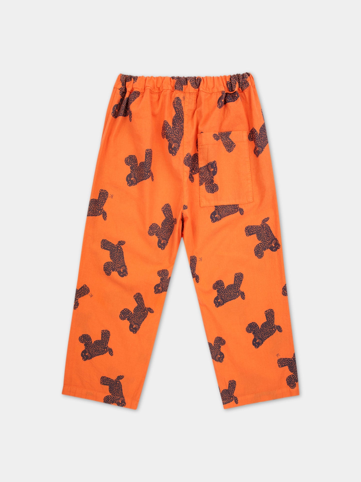 Pantaloni arancioni per bambini con fantasia ghepardi all-over,Bobo Choses,124AC108