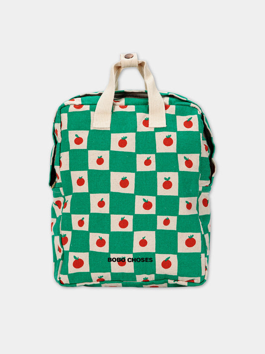 Zaino verde con pomodori per bambini,Bobo Choses,124AI043