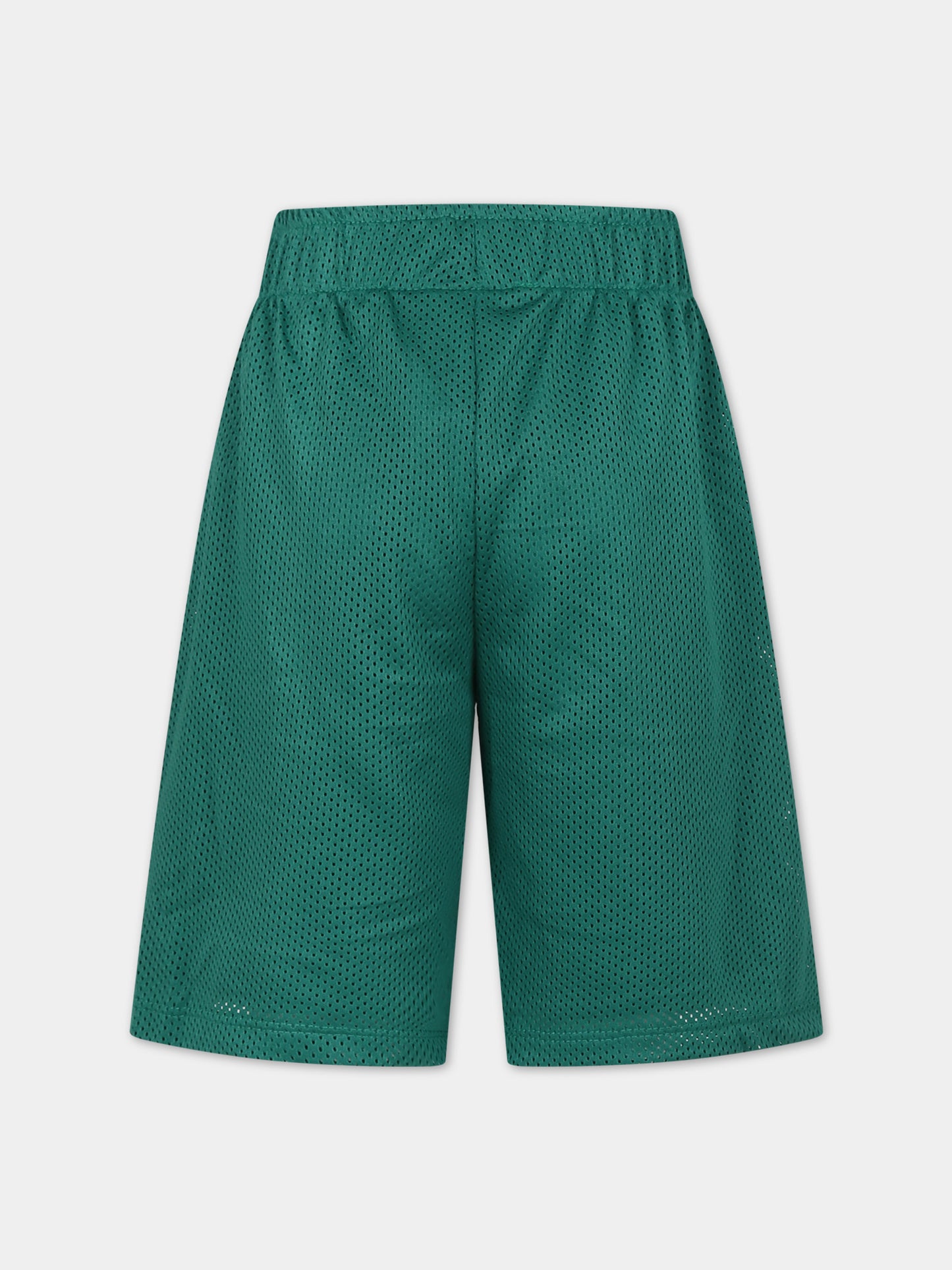 Shorts sportivo verde per bambini con palla da basket,Mini Rodini,2423012475