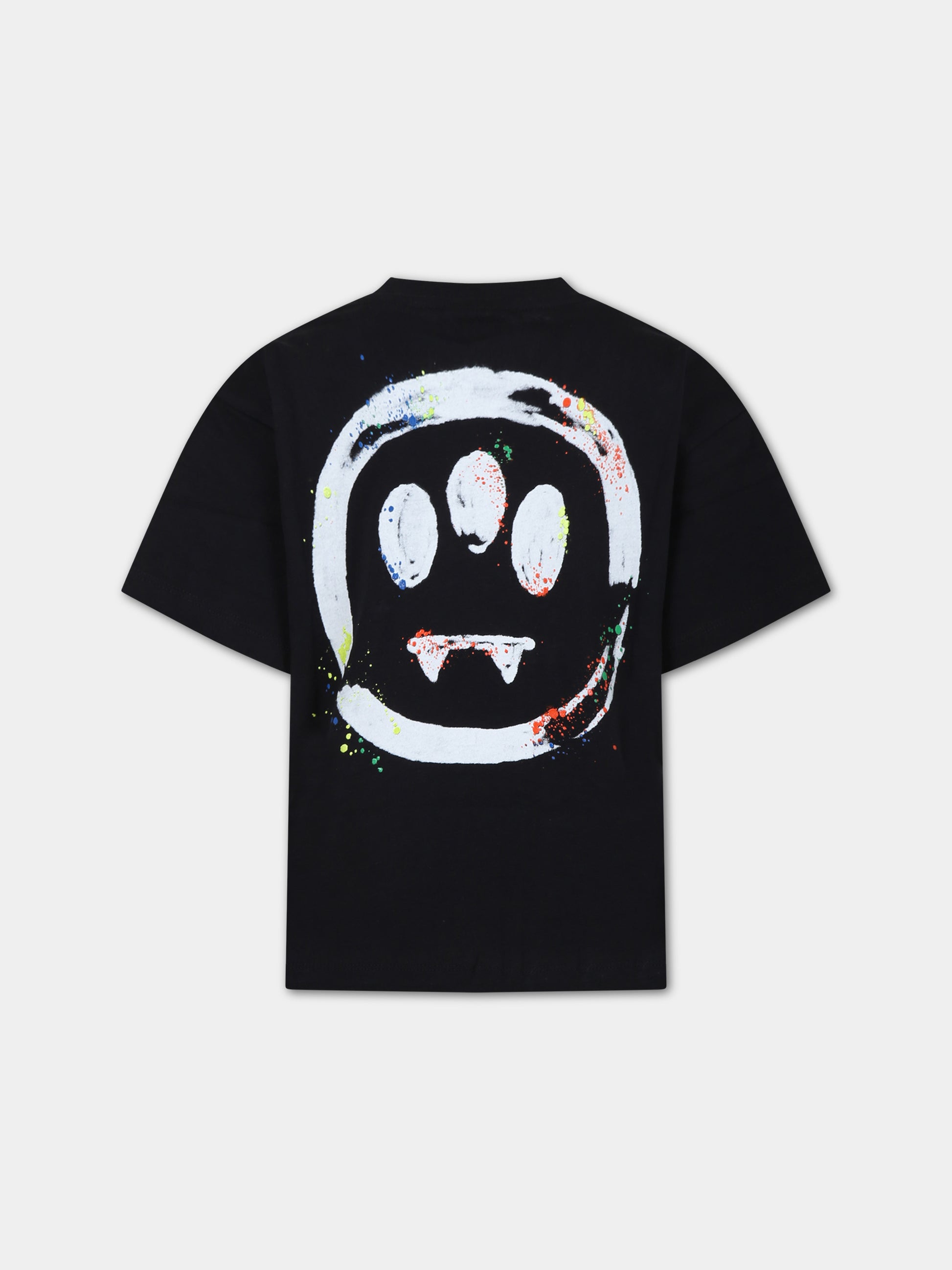 T-shirt nera per bambini con logo,Barrow,S4BKJUTH115 110