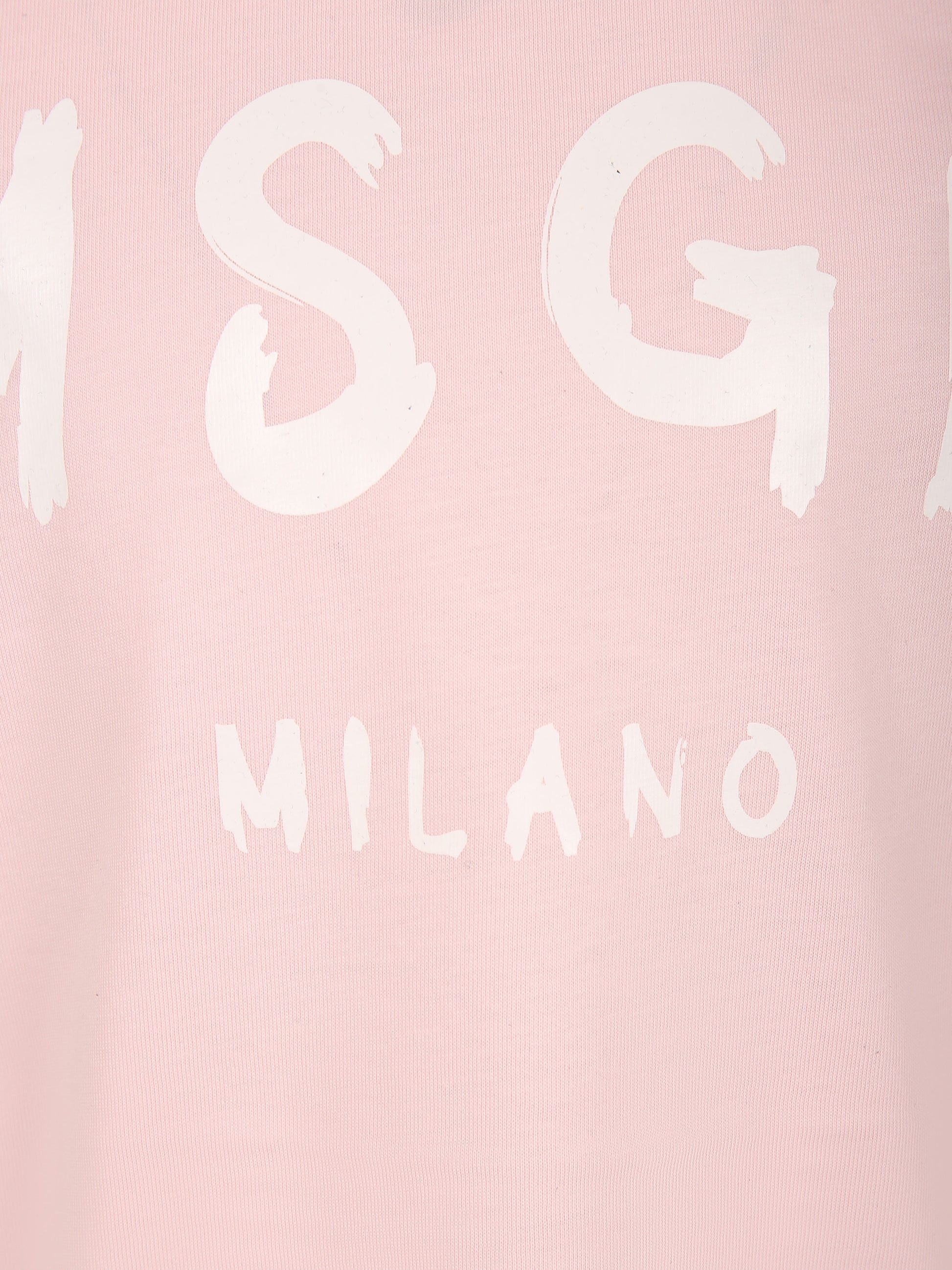 T-shirt rosa per bambina con logo,Msgm Kids,S4MSJUTH011 709