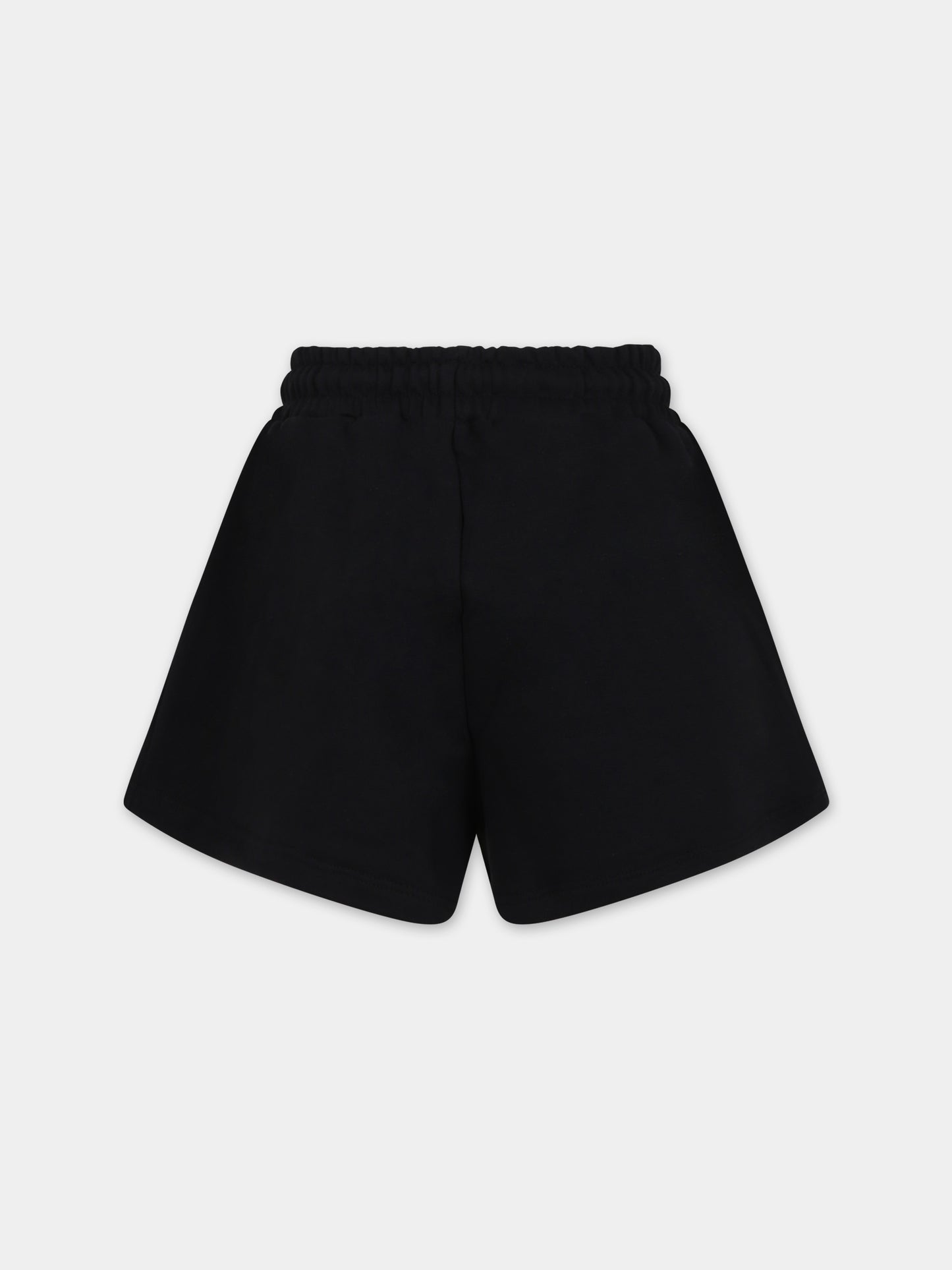 Shorts neri per bambina con logo,Msgm Kids,S4MSJGSH024 110