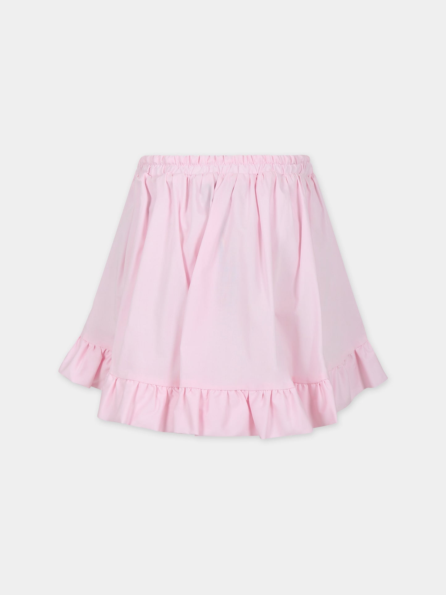 Gonna rosa per bambina con logo,Msgm Kids,S4MSJGSK077 709