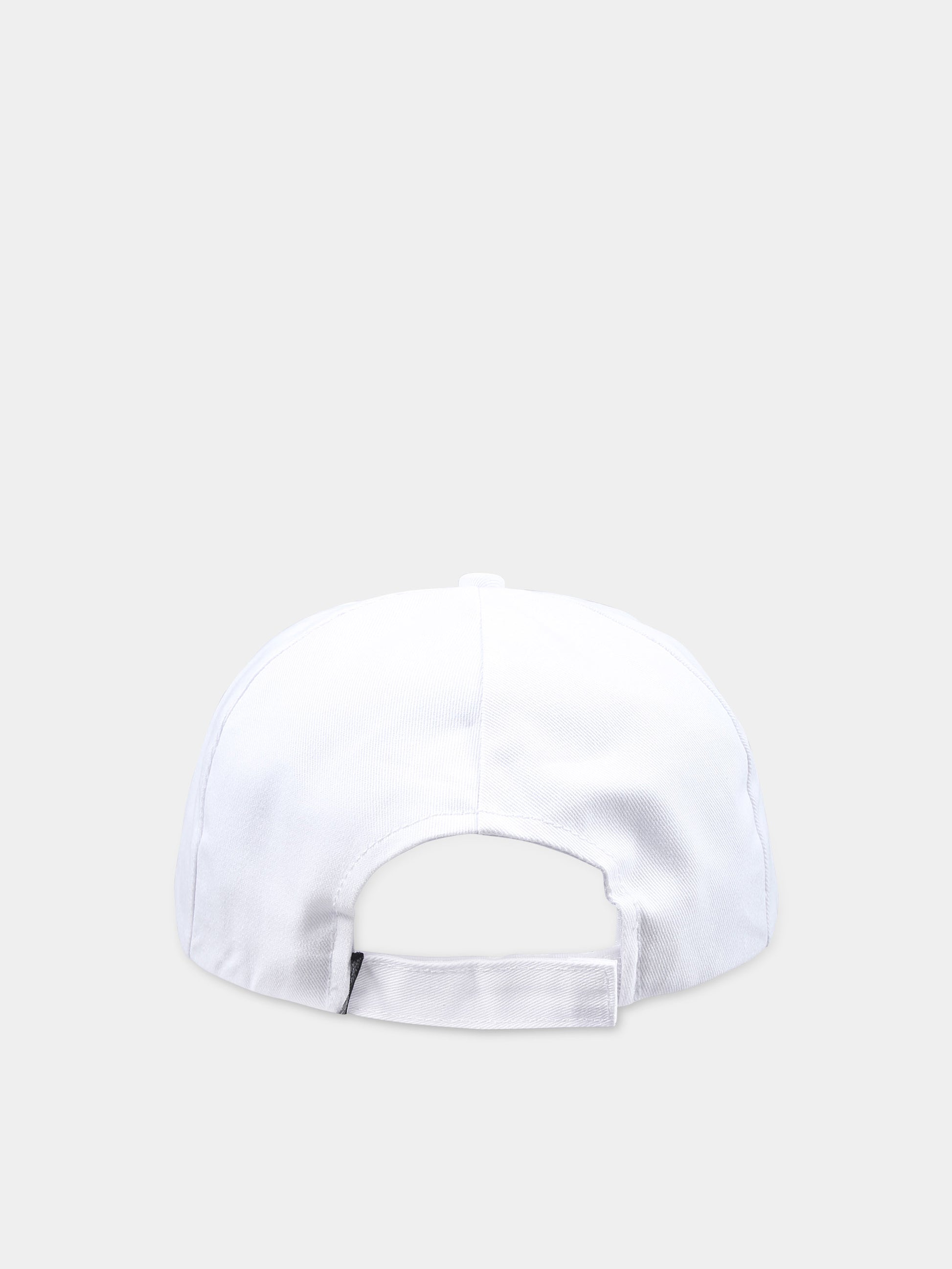Cappello bianco per bambina con logo,Msgm Kids,S4MSJUBC016 001