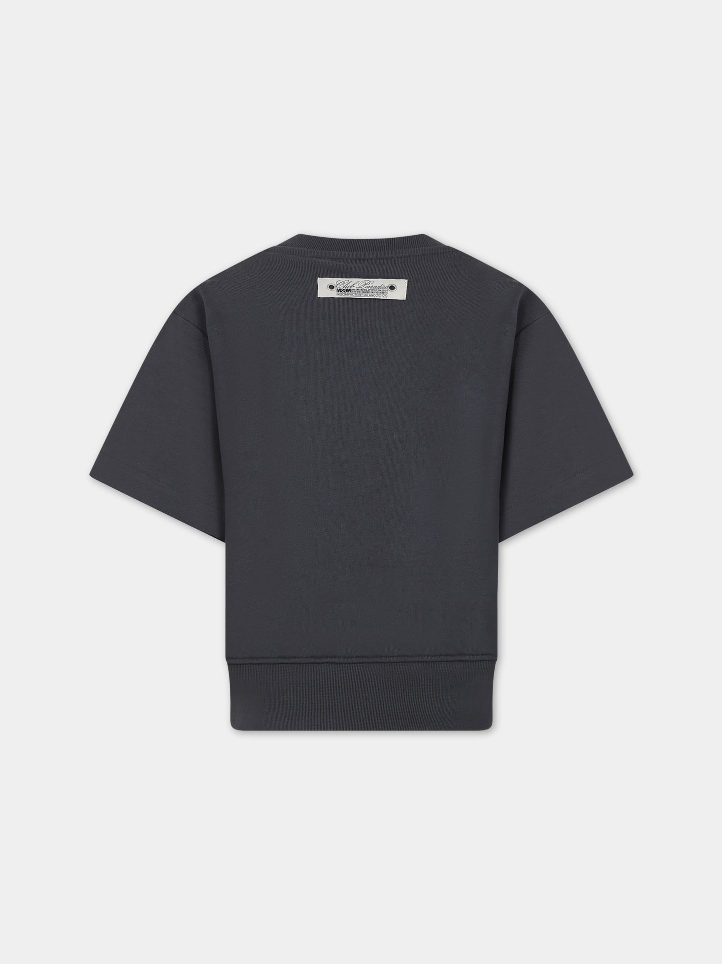 Felpa grigia per bambino con logo,Msgm Kids,S4MSJBSW263 103