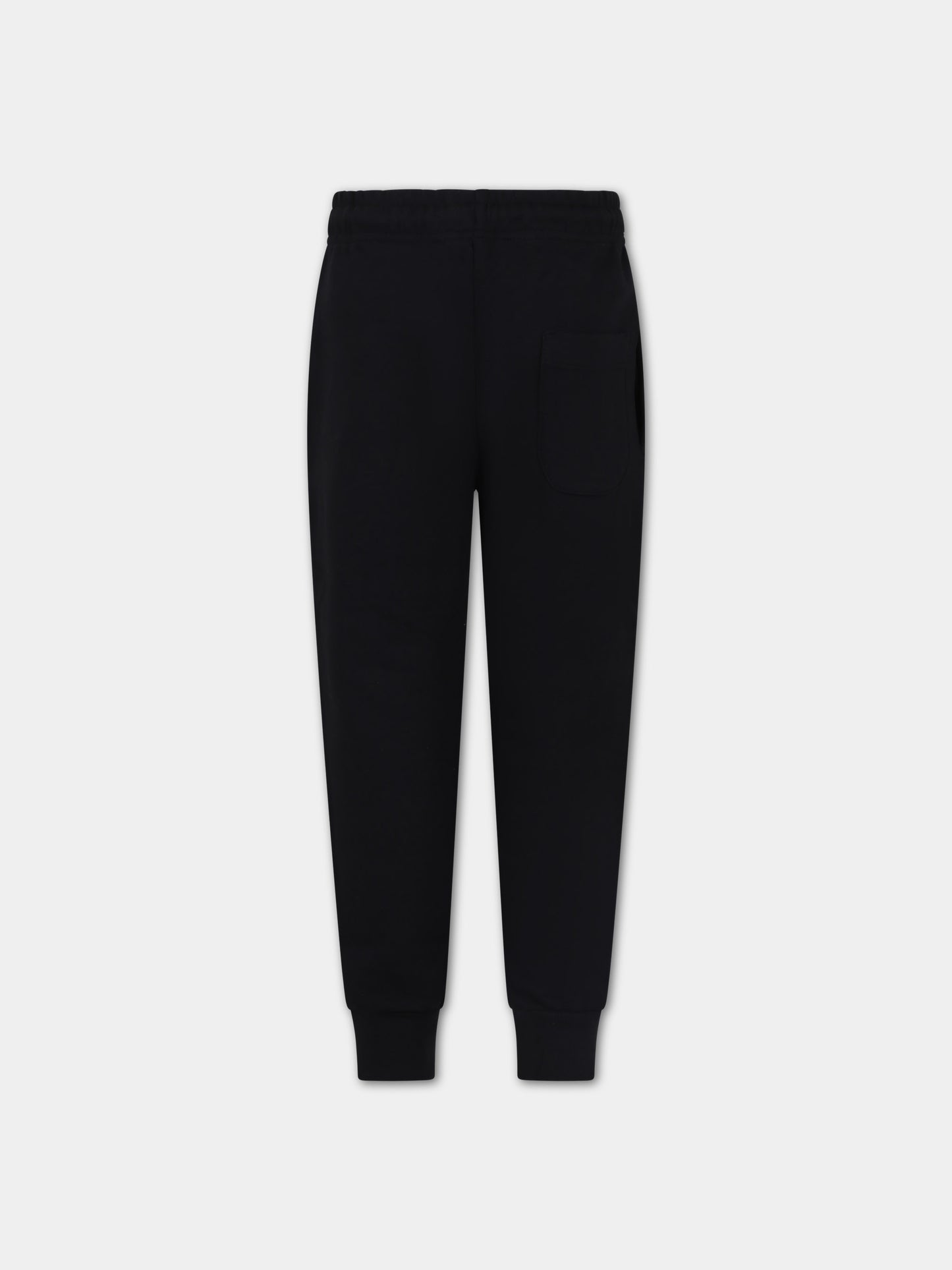 Pantaloni neri per bambini con logo,Msgm Kids,S4MSJUFP130 110