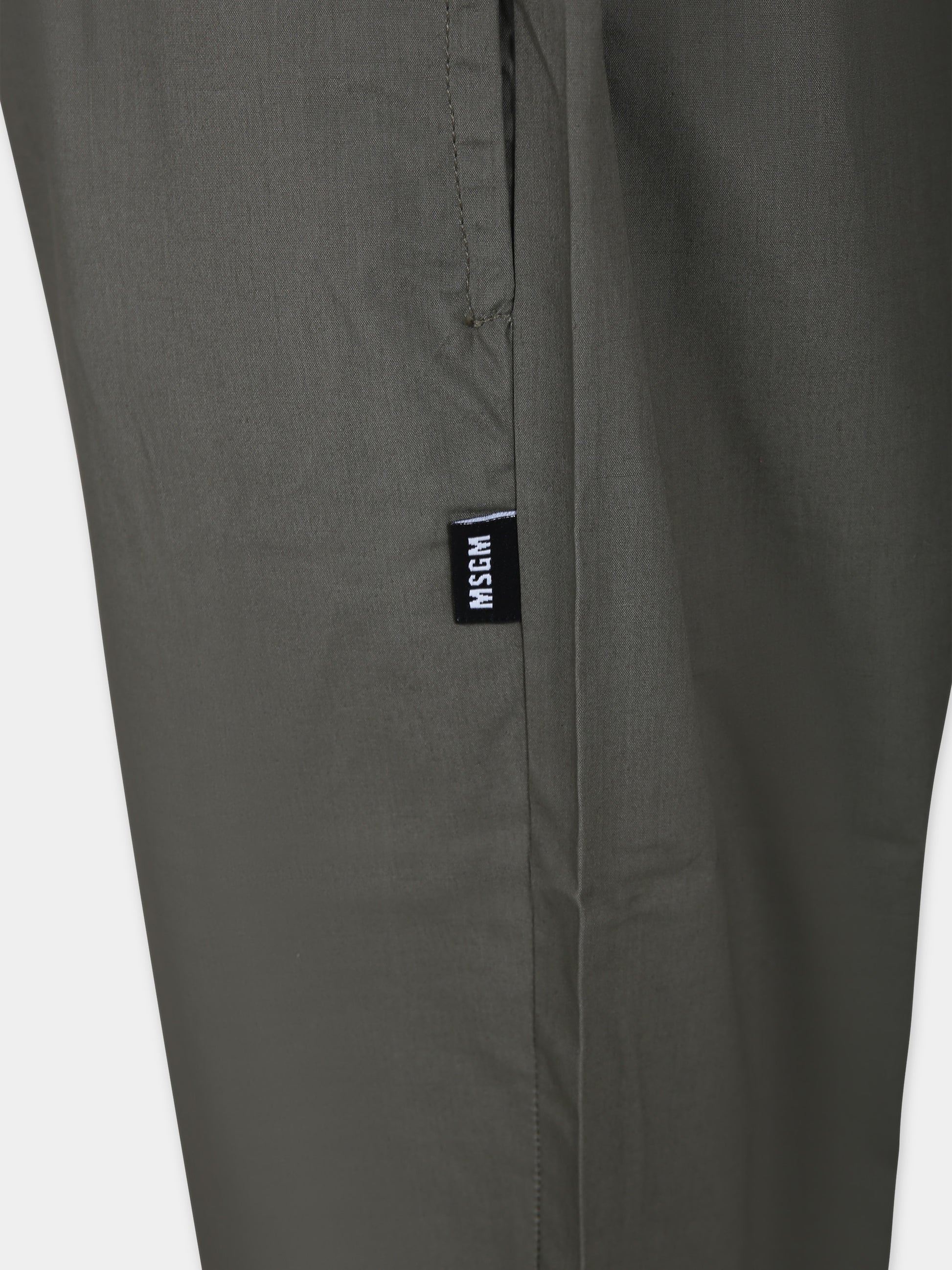 Pantaloni verdi per bambino con logo,Msgm Kids,S4MSJBPA261 225