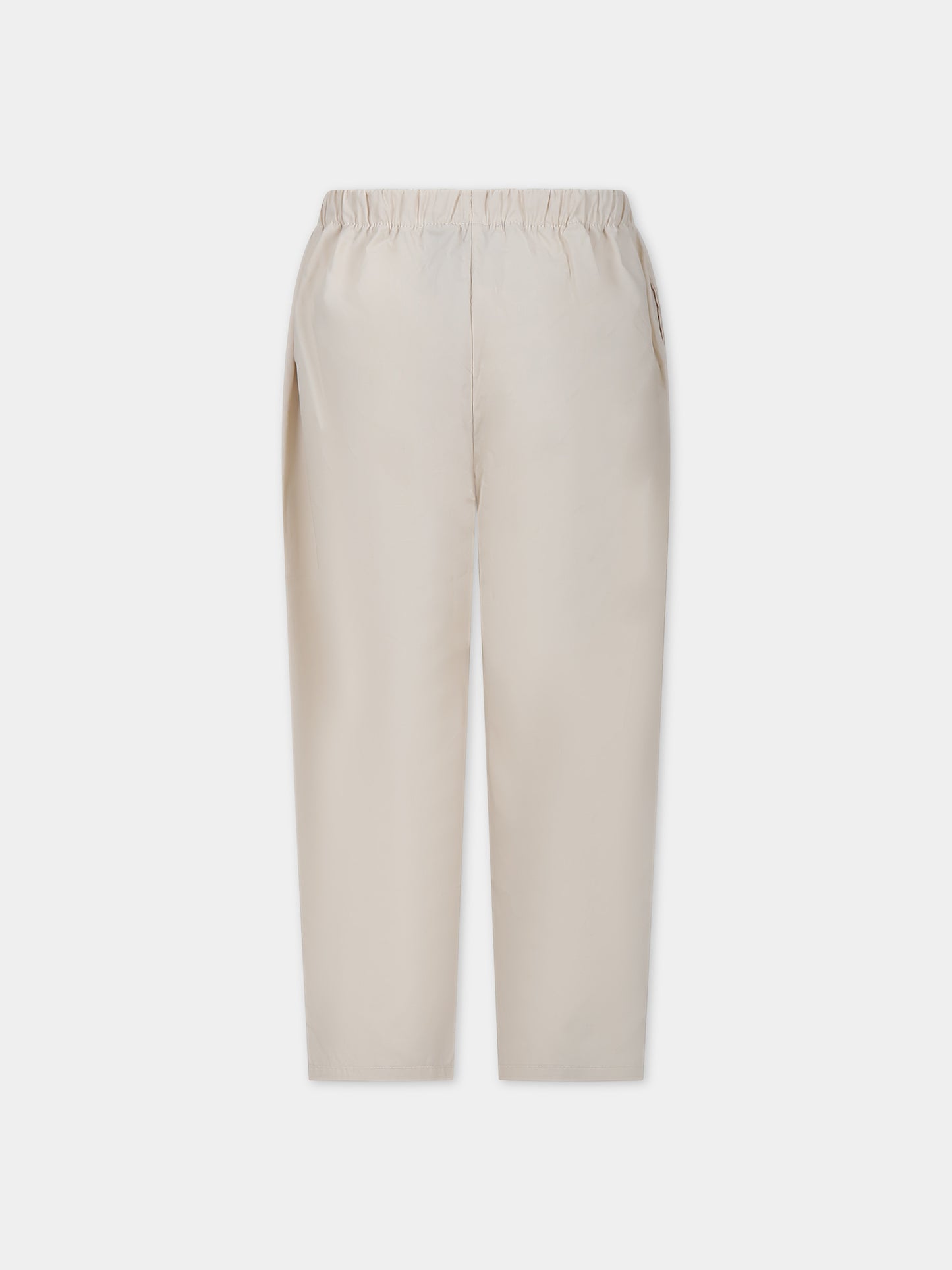 Pantaloni avorio per bambino con logo,Msgm Kids,S4MSJBPA261 013