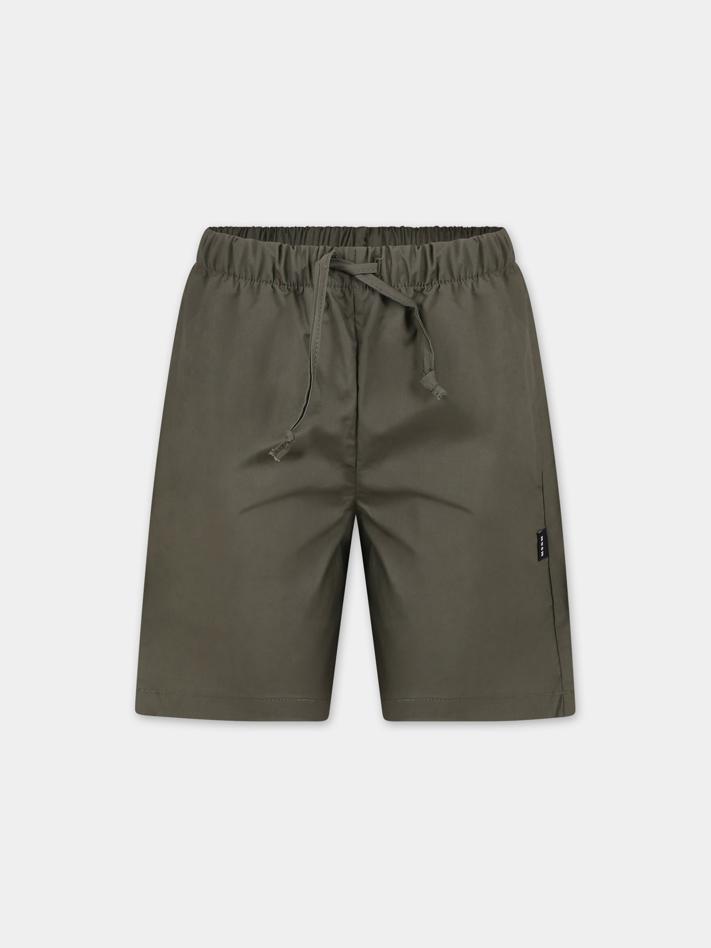 Shorts verdi per bambino con logo,Msgm Kids,S4MSJBBE260 225
