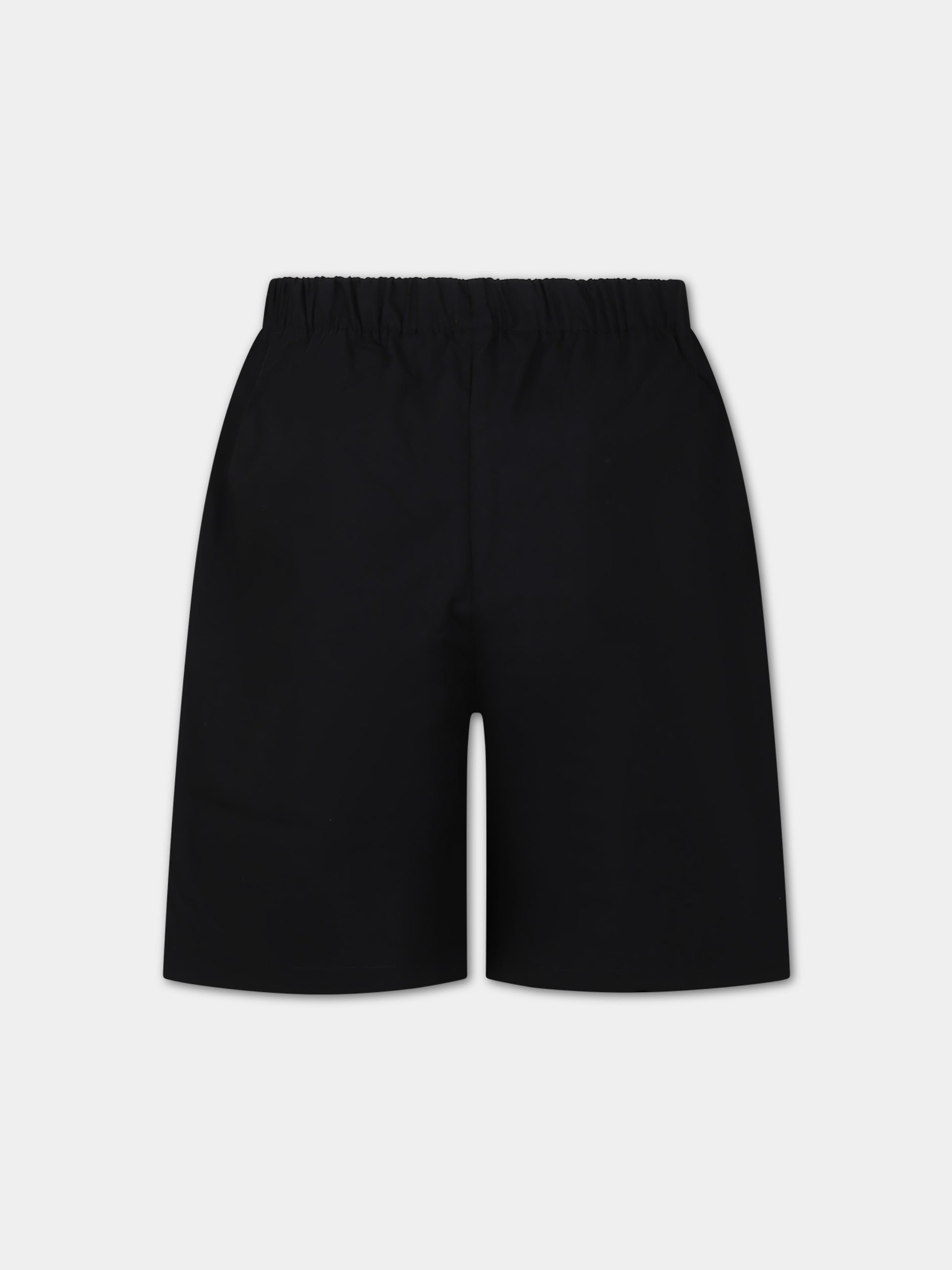 Shorts neri per bambino con logo,Msgm Kids,S4MSJBBE260 110