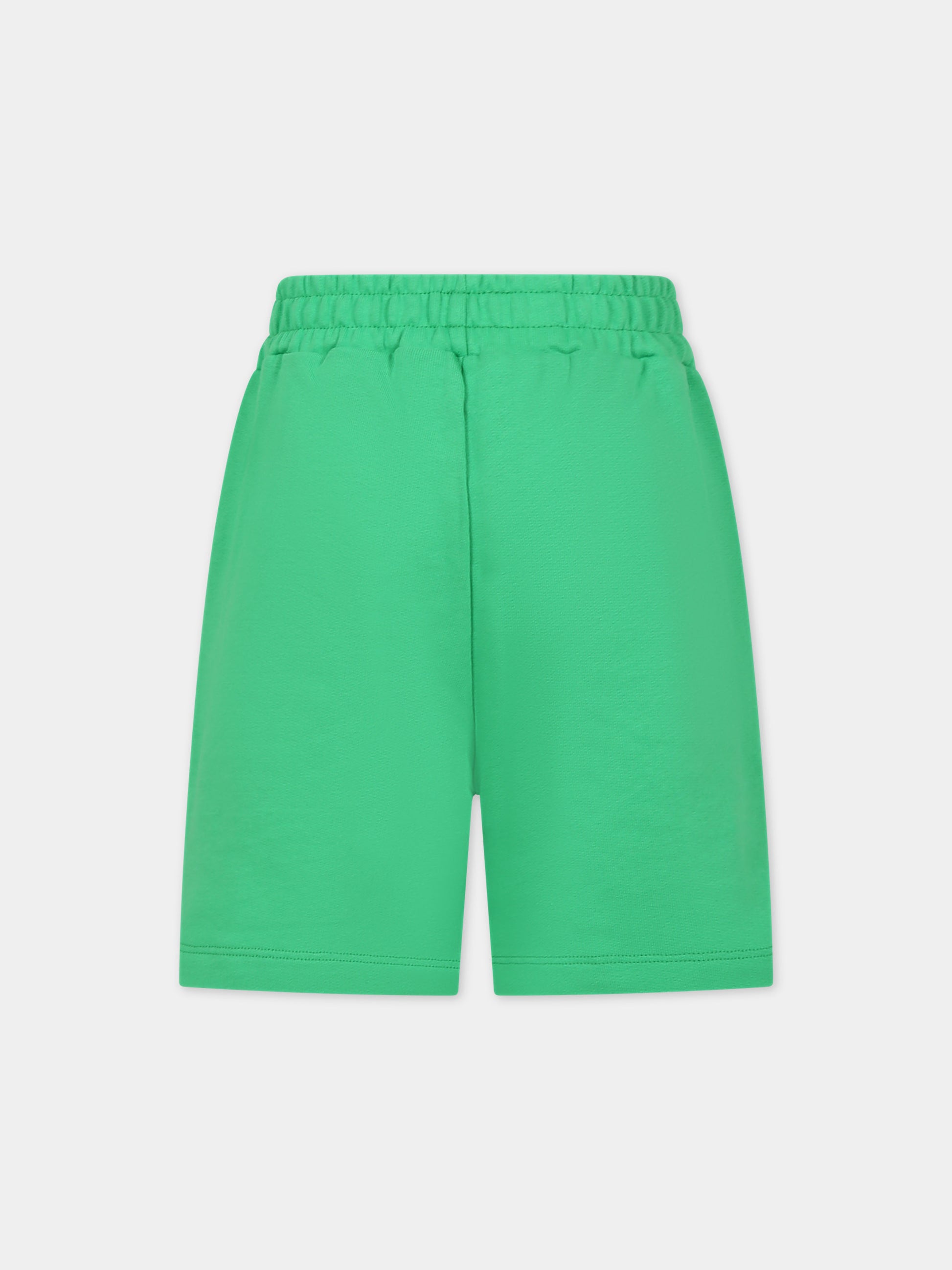 Shorts verdi per bambino con logo,Msgm Kids,S4MSJUBE002 080