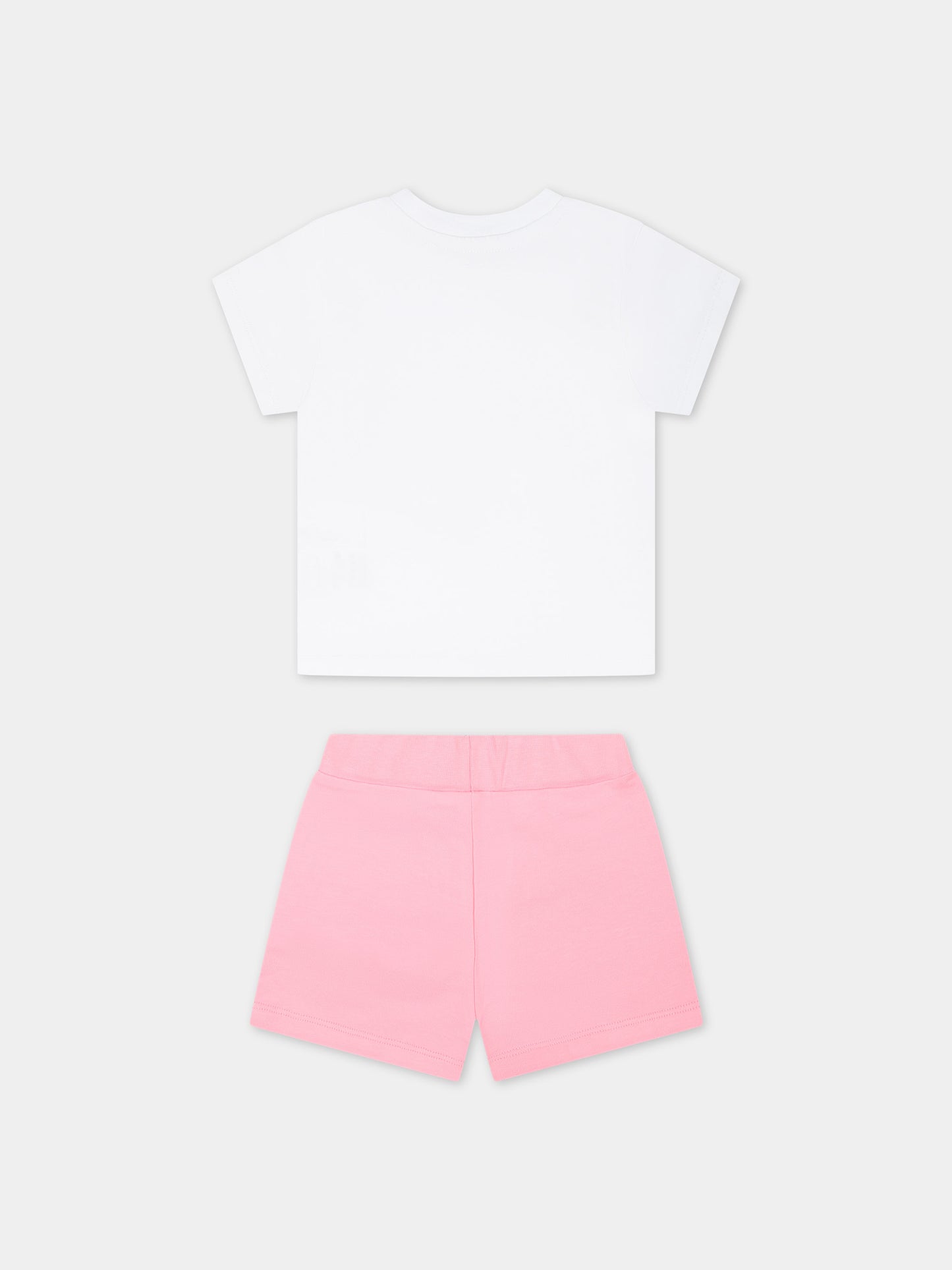 Completo rosa per neonata con logo,Msgm Kids,S4MSNBTR320 001/18